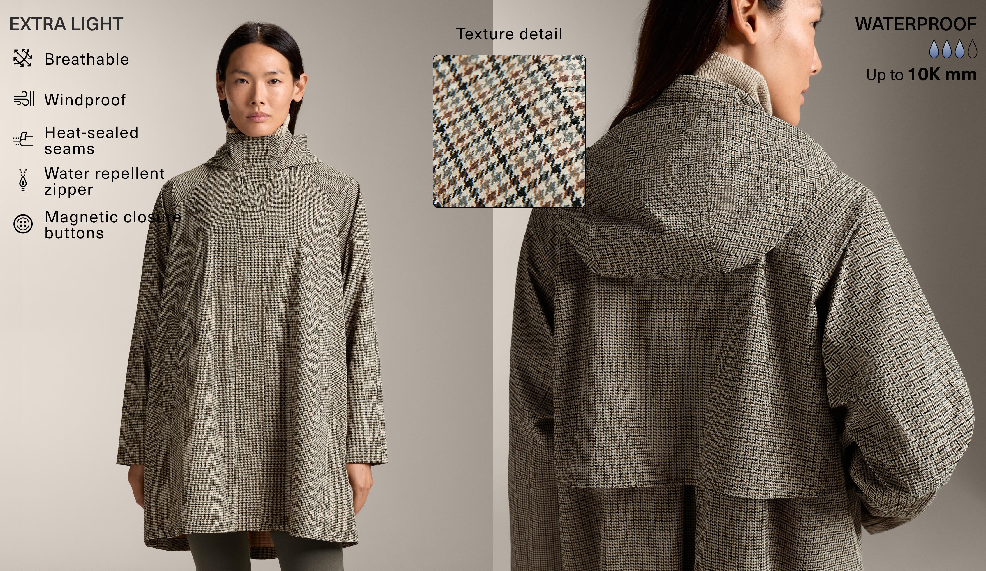 Houndstooth extra lightweight 10k waterproof jacket