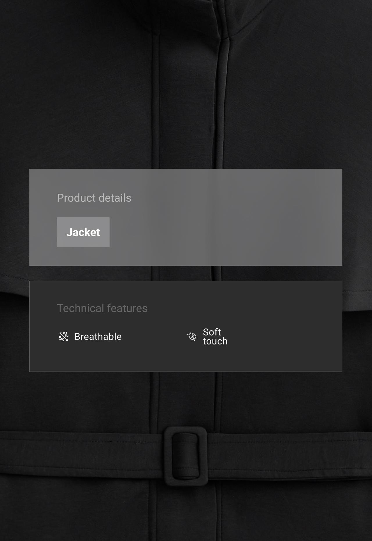 Long modal soft-touch cape jacket — BLACK