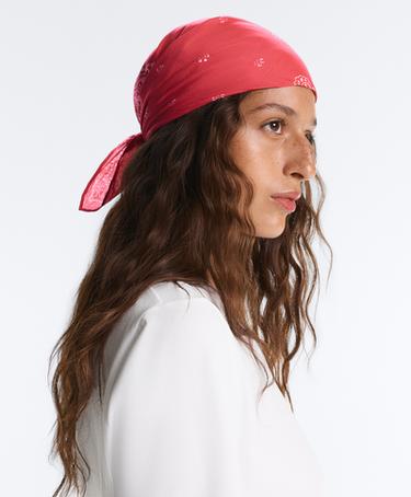 Printed 100% cotton bandana — RED 3