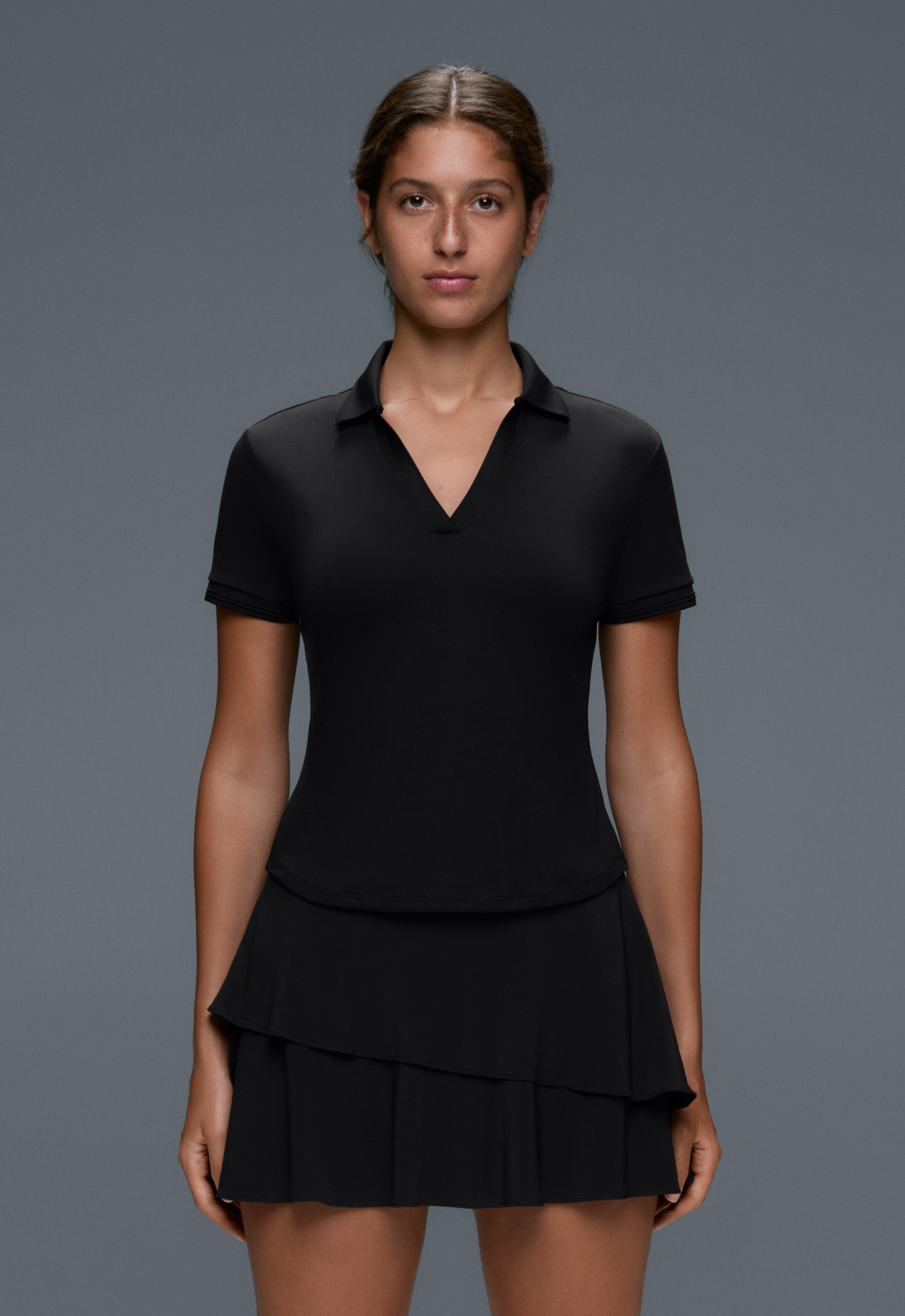 Short-sleeved Comfortlux polo shirt — BLACK