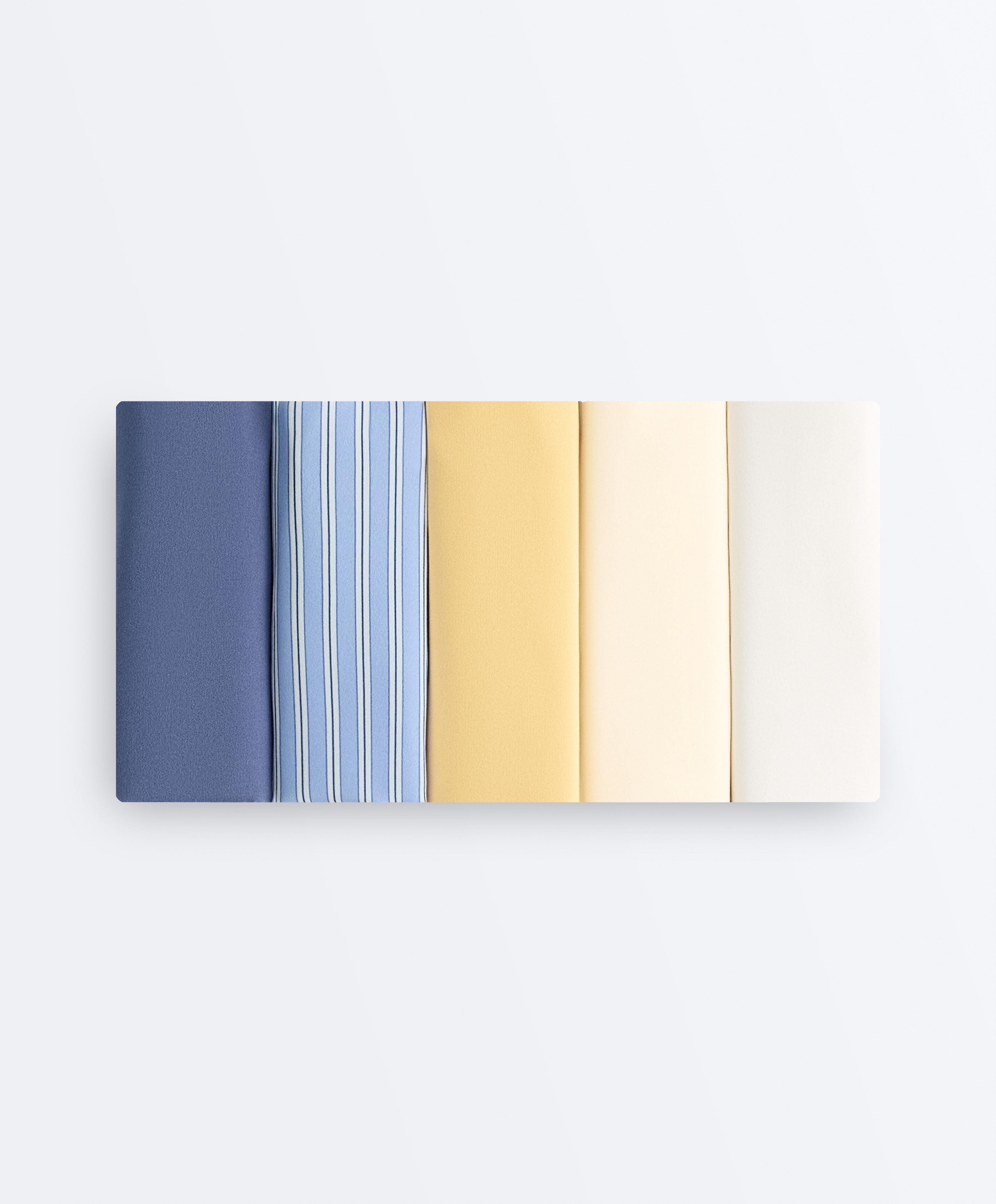 5 laser-cut invisible polyamide blend thongs — MID-YELLOW