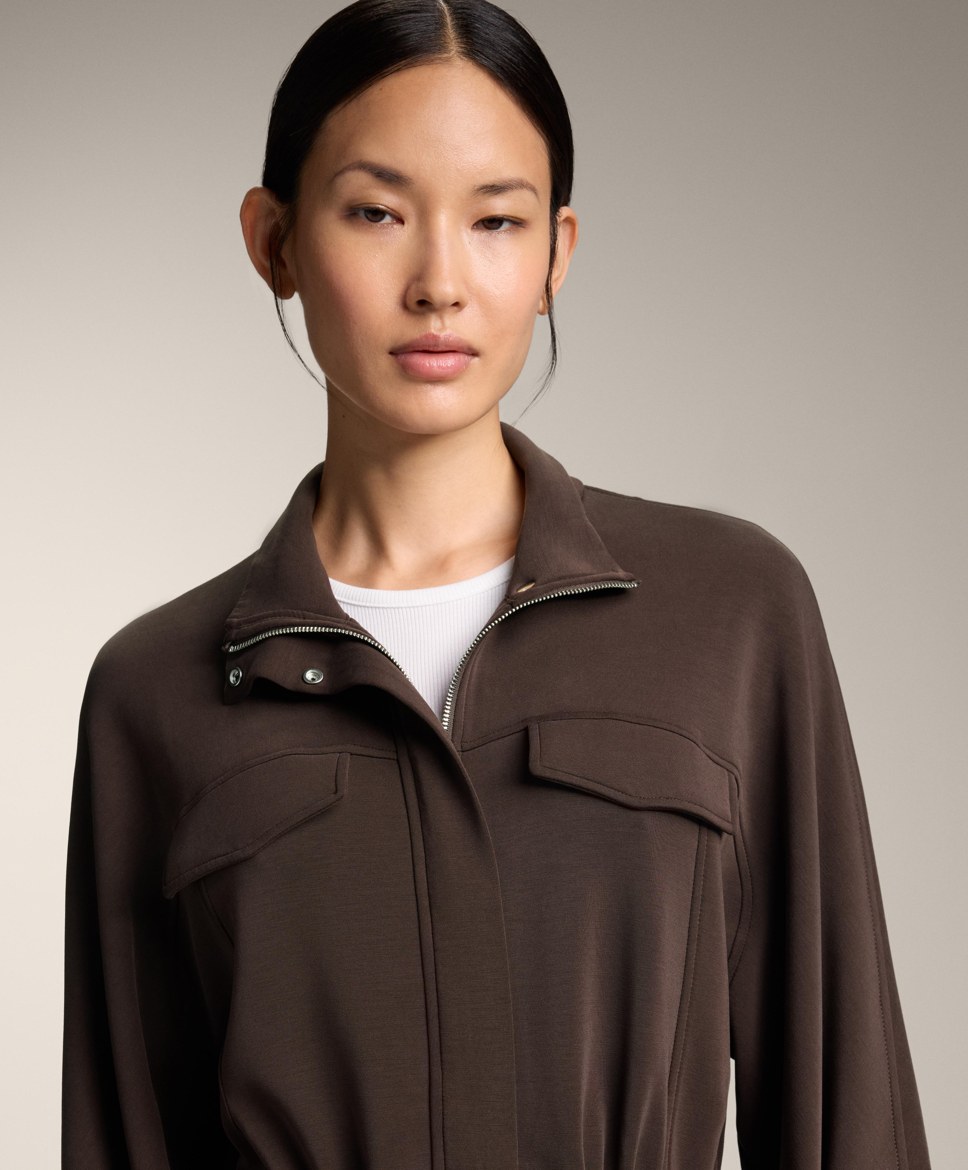 Jacket with pockets, adjustable waist and soft-touch modal - Sale