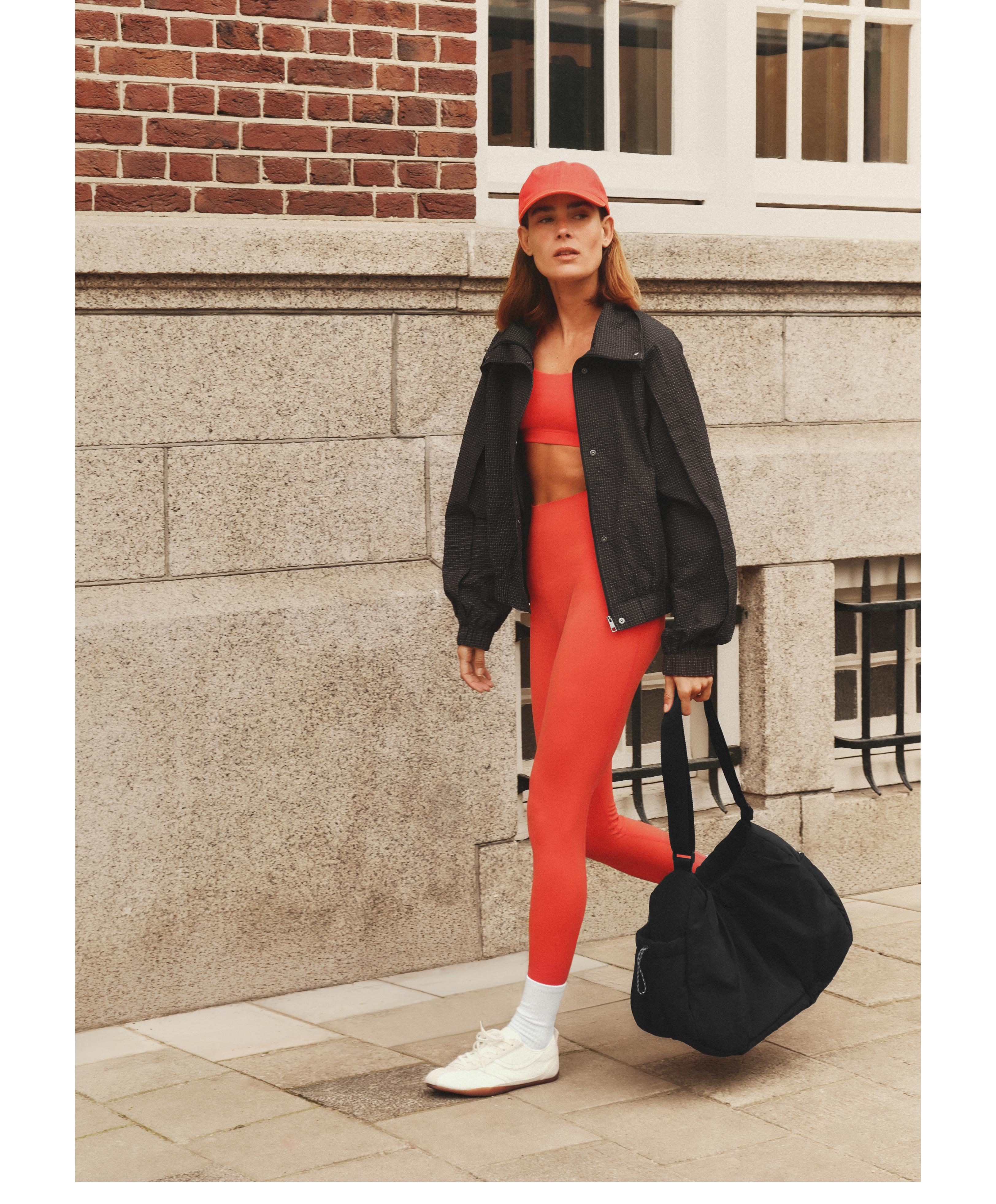Water-repellent checked nylon track jacket — BLACK