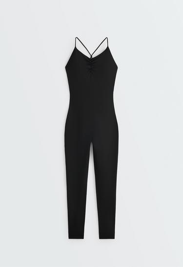 Comfortlux long jumpsuit with knots — BLACK 7