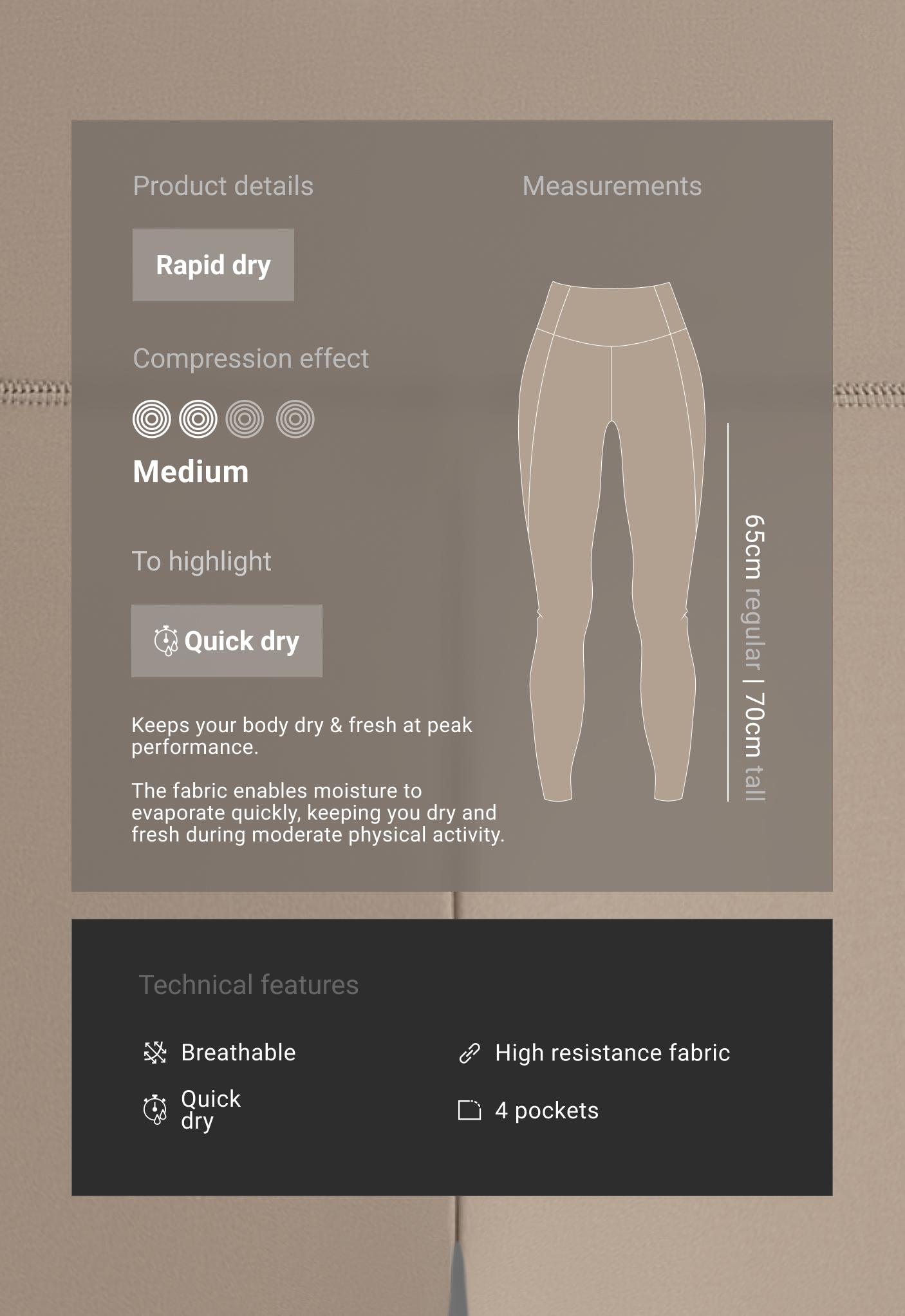 Legging "7/8" High rise Rapid Dry à poches