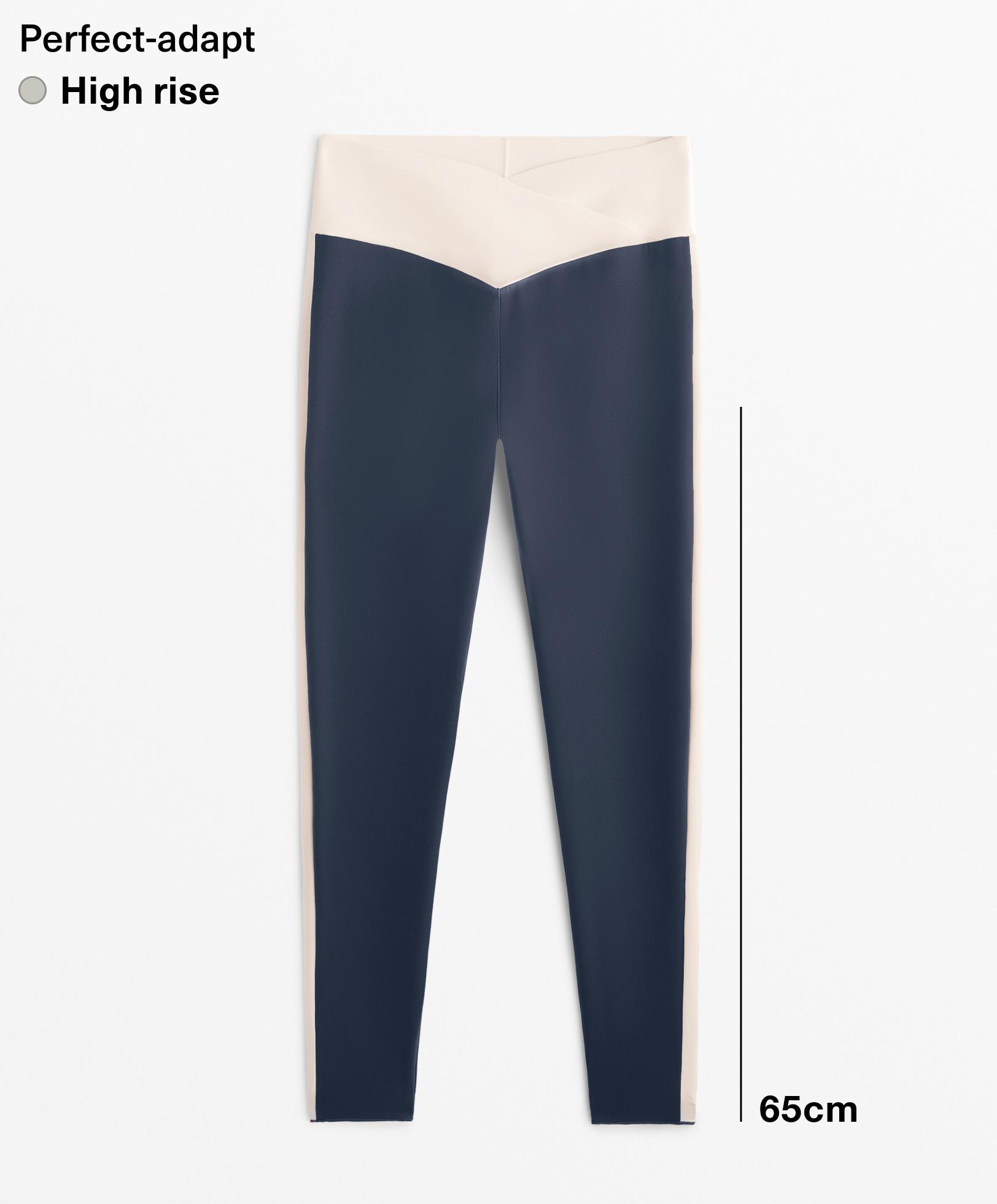 Perfect-adapt high-rise 65cm ankle-length leggings with V-cut waist