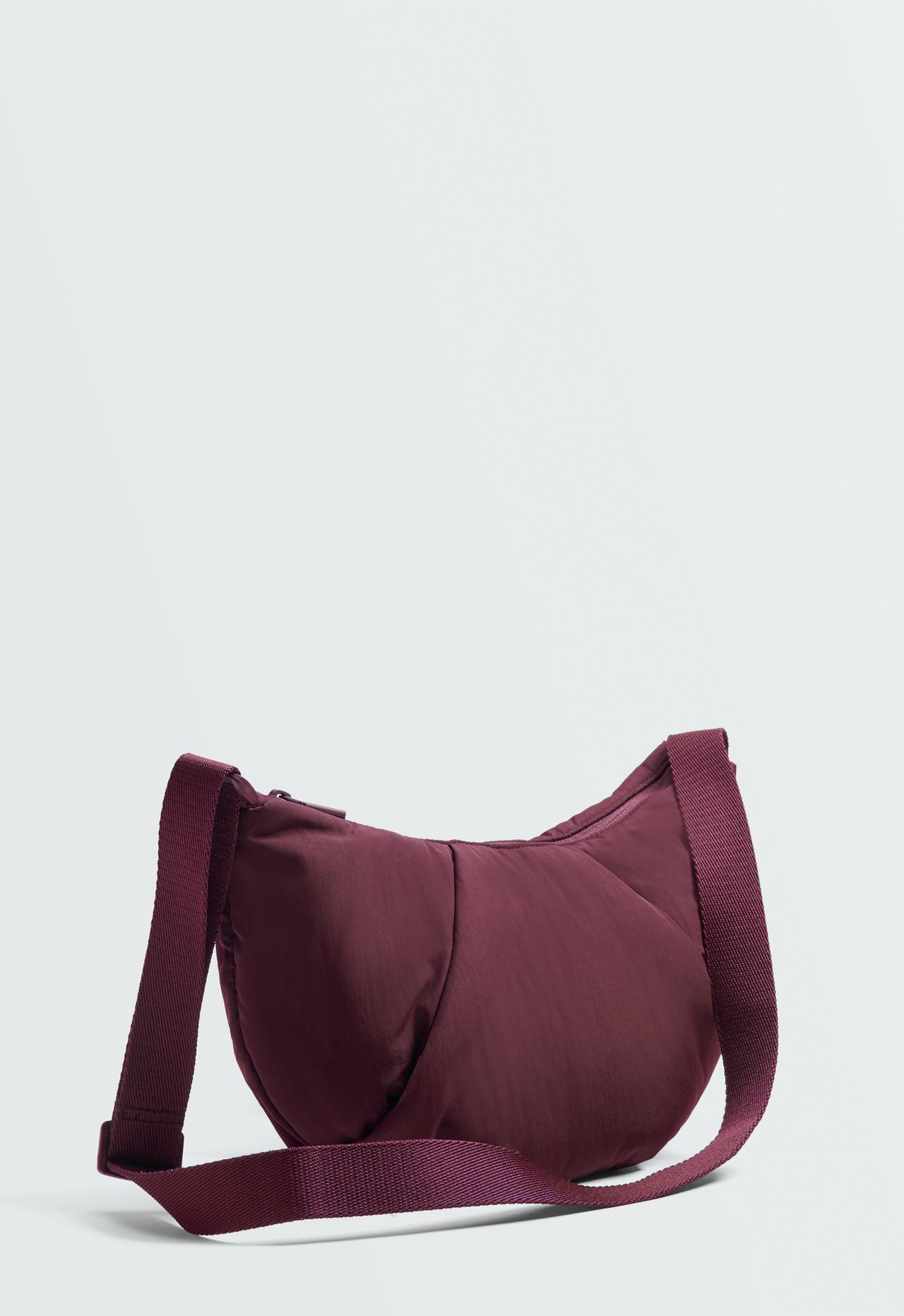 Quilted crossbody bag — BURGUNDY