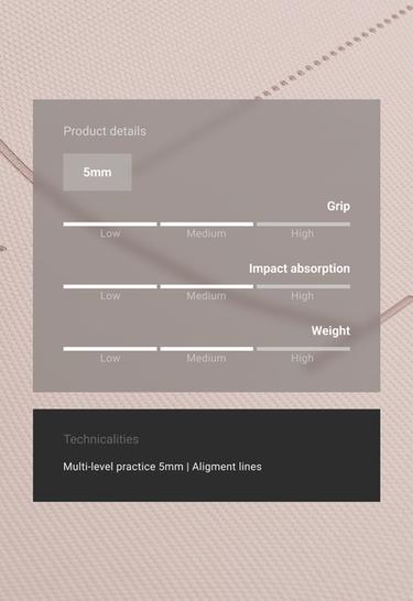 5mm yoga mat — BEIGE-PINK 2