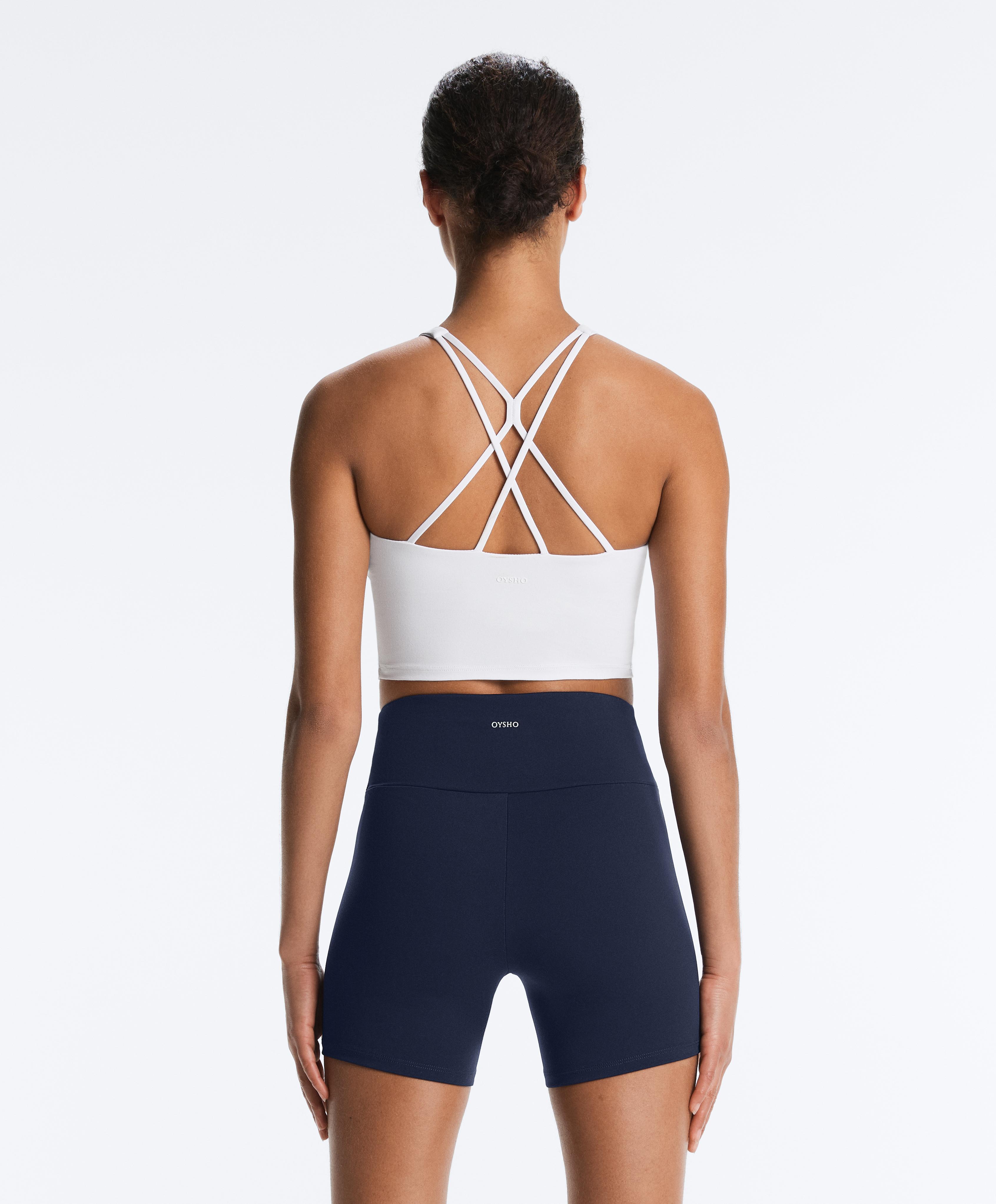 Comfortlux strappy tank top with cups — WHITE