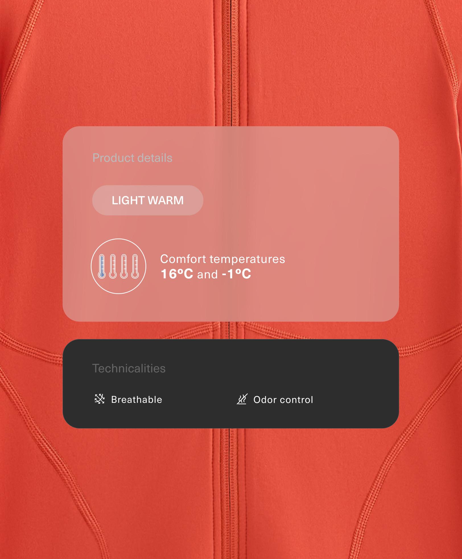 Casaco técnico light warm com costuras - Saldos Casaco técnico light warm com costuras - Saldos