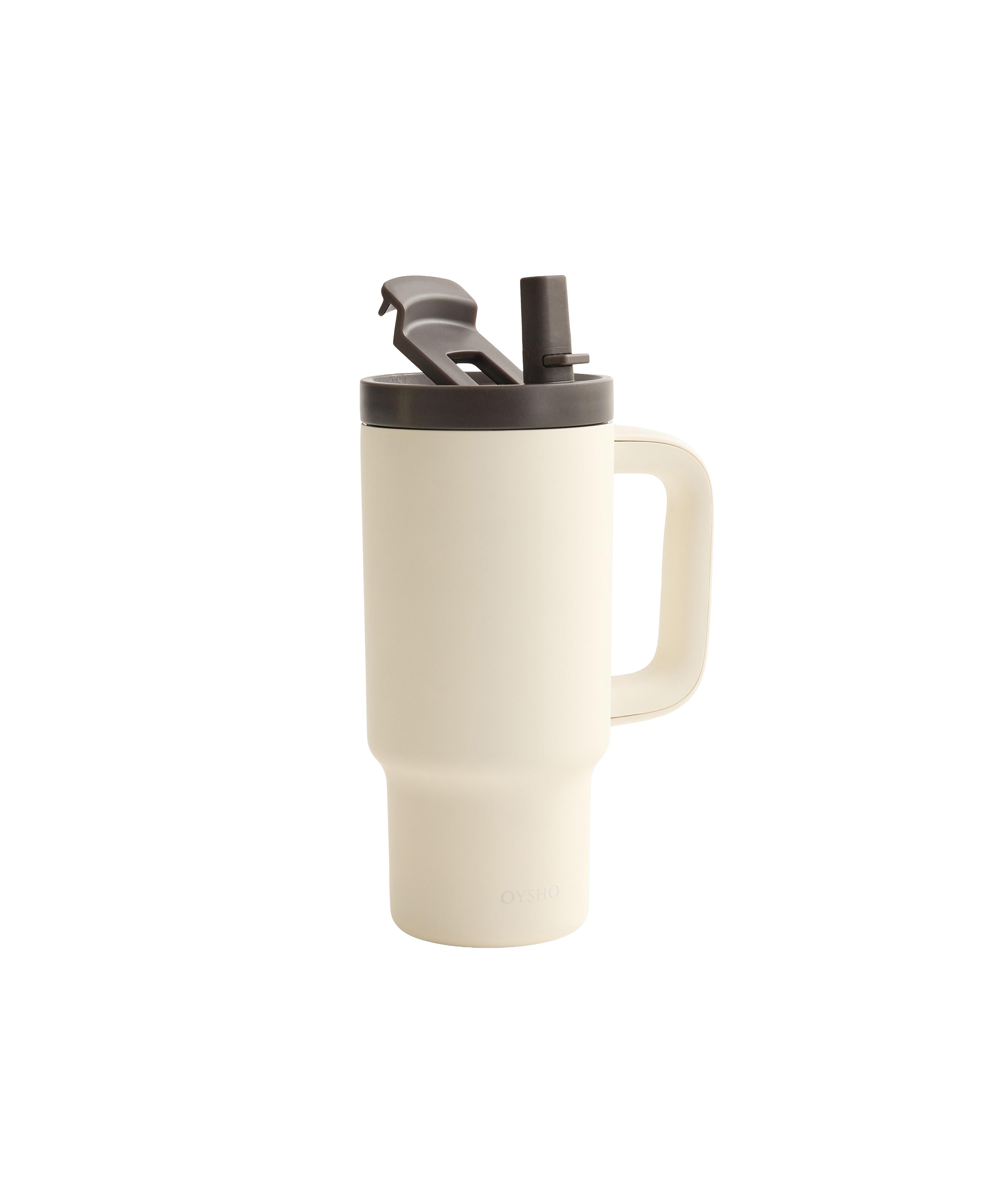 Mini tumbler bottle with handle — PALE ECRU