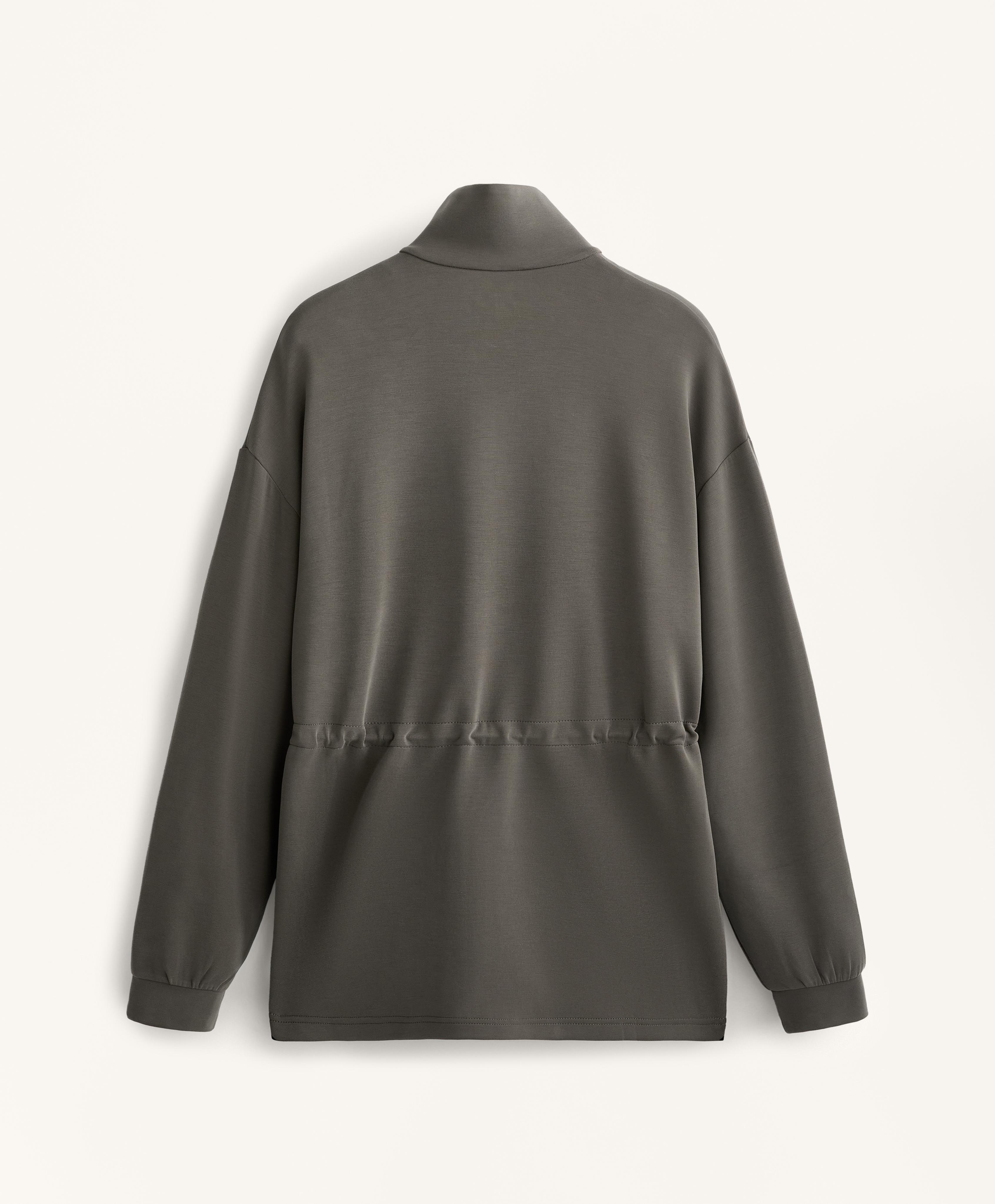 Long soft-touch modal pocket jacket