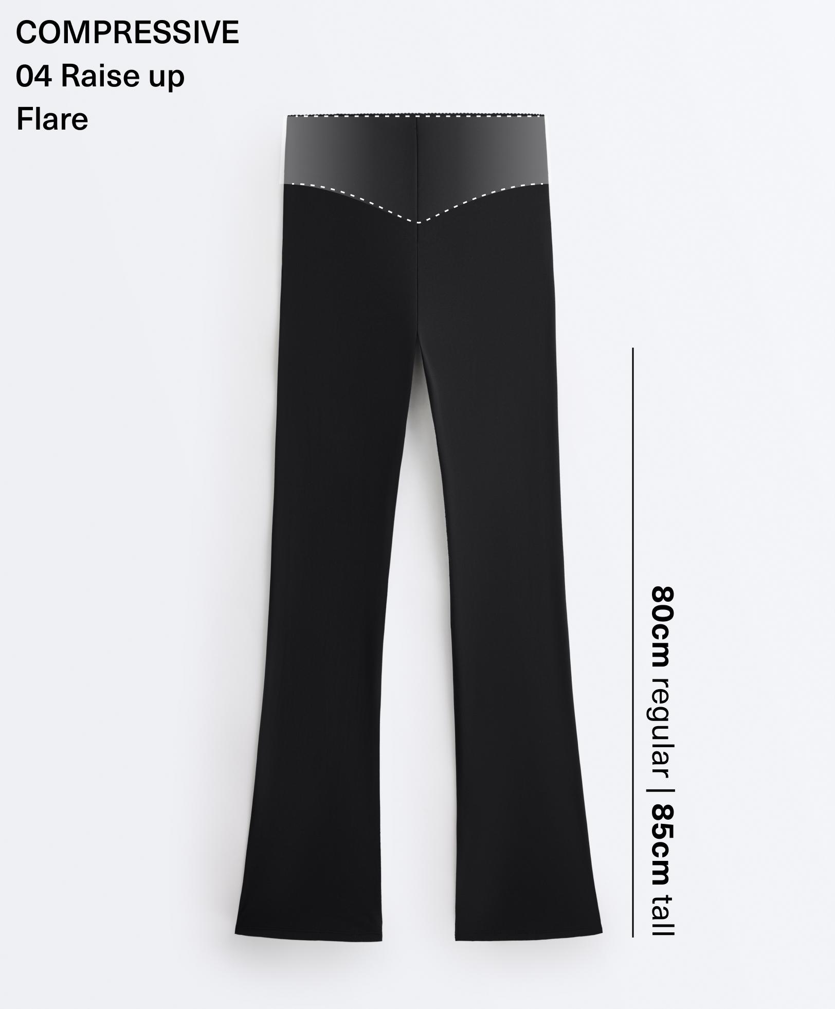 High-rise Compressive Raise Up Flare Trousers