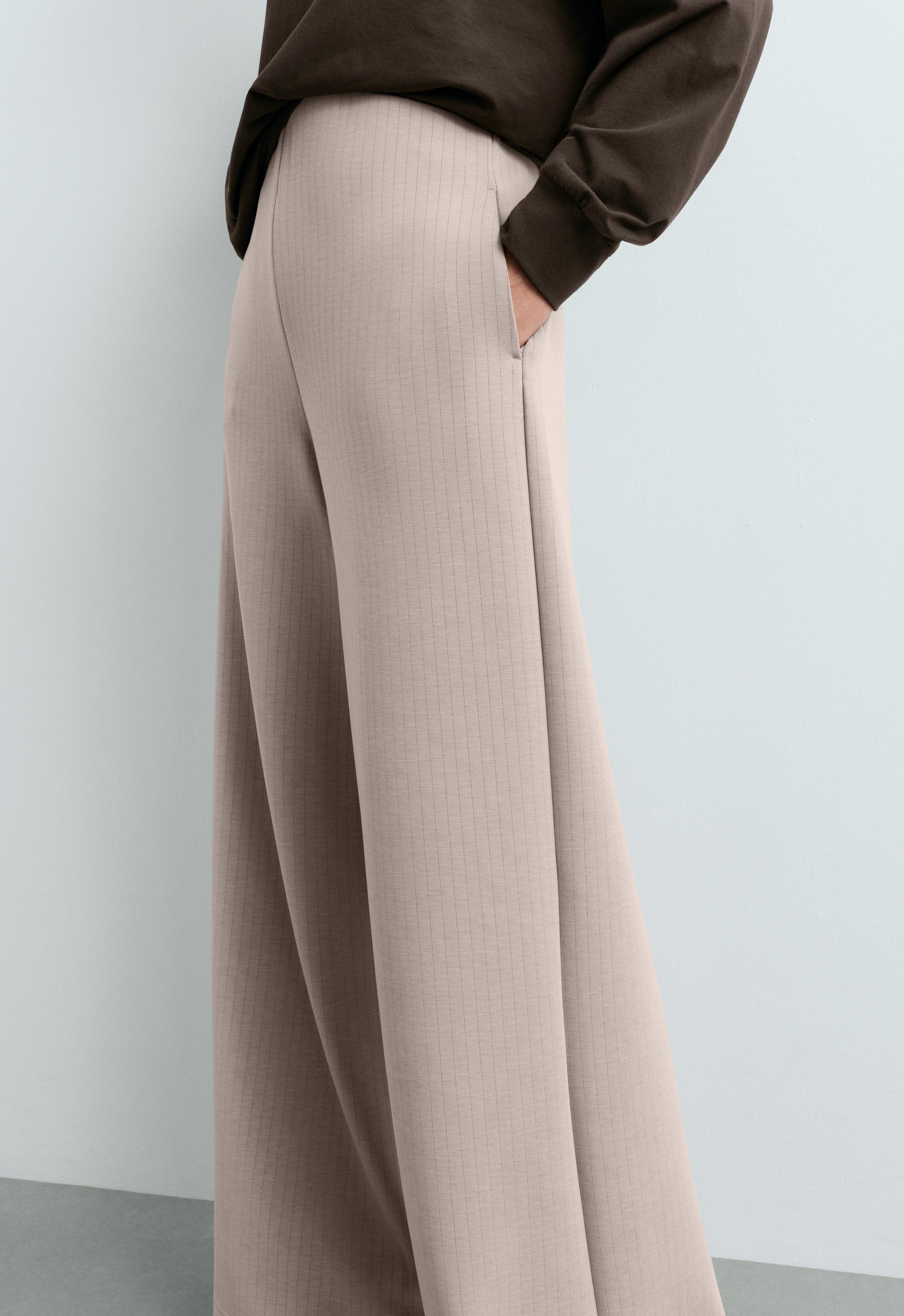 Super High Rise pinstripe trousers with modal Super High Rise pinstripe trousers with modal