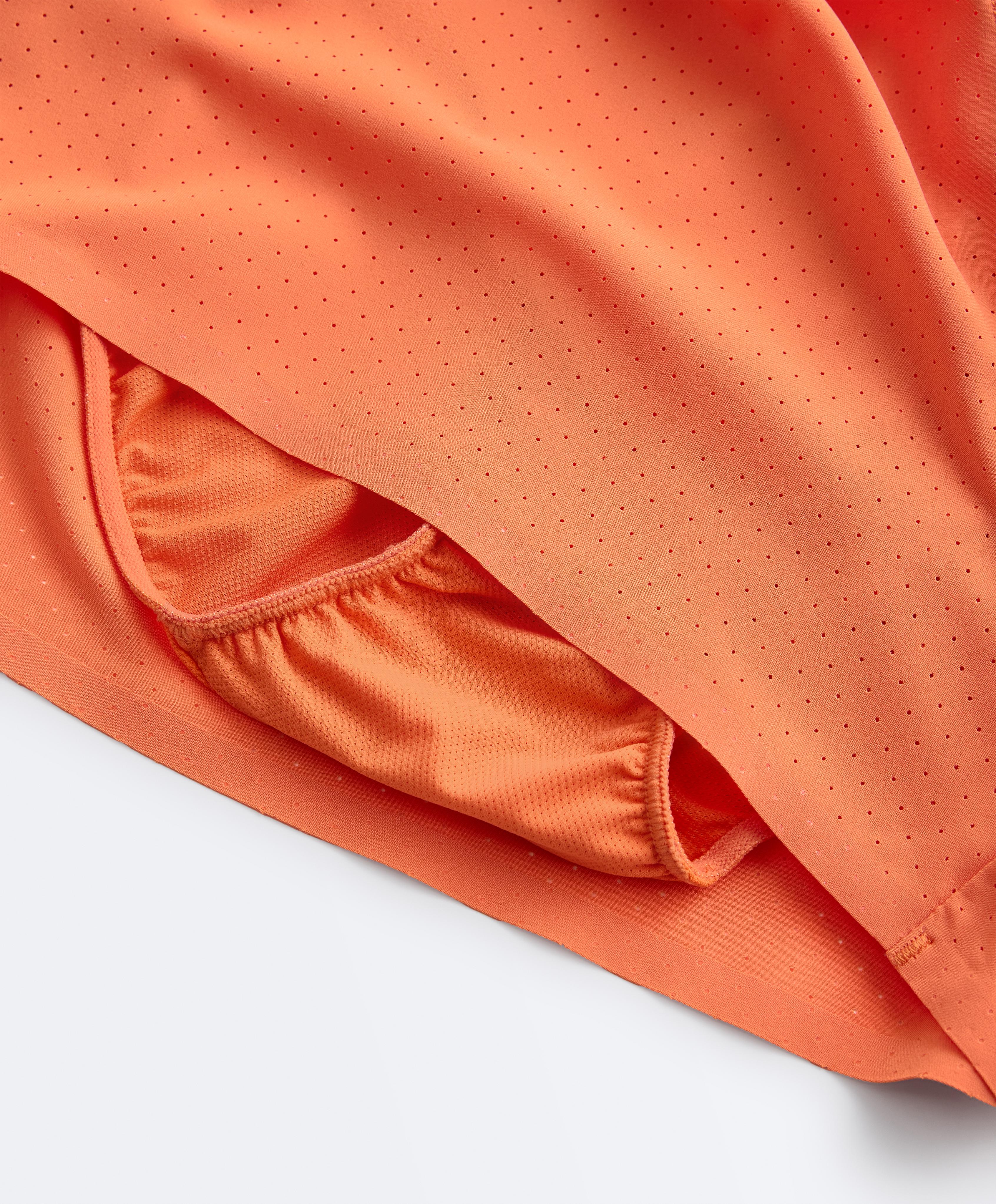 Mid-rise 7cm technical shorts — WASHED ORANGE