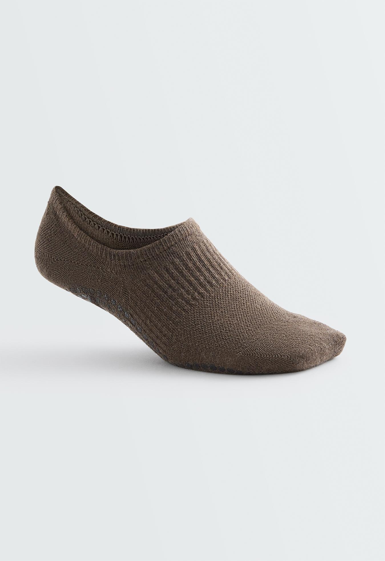 2 pairs of cotton blend yoga and Pilates socks — VANILLA