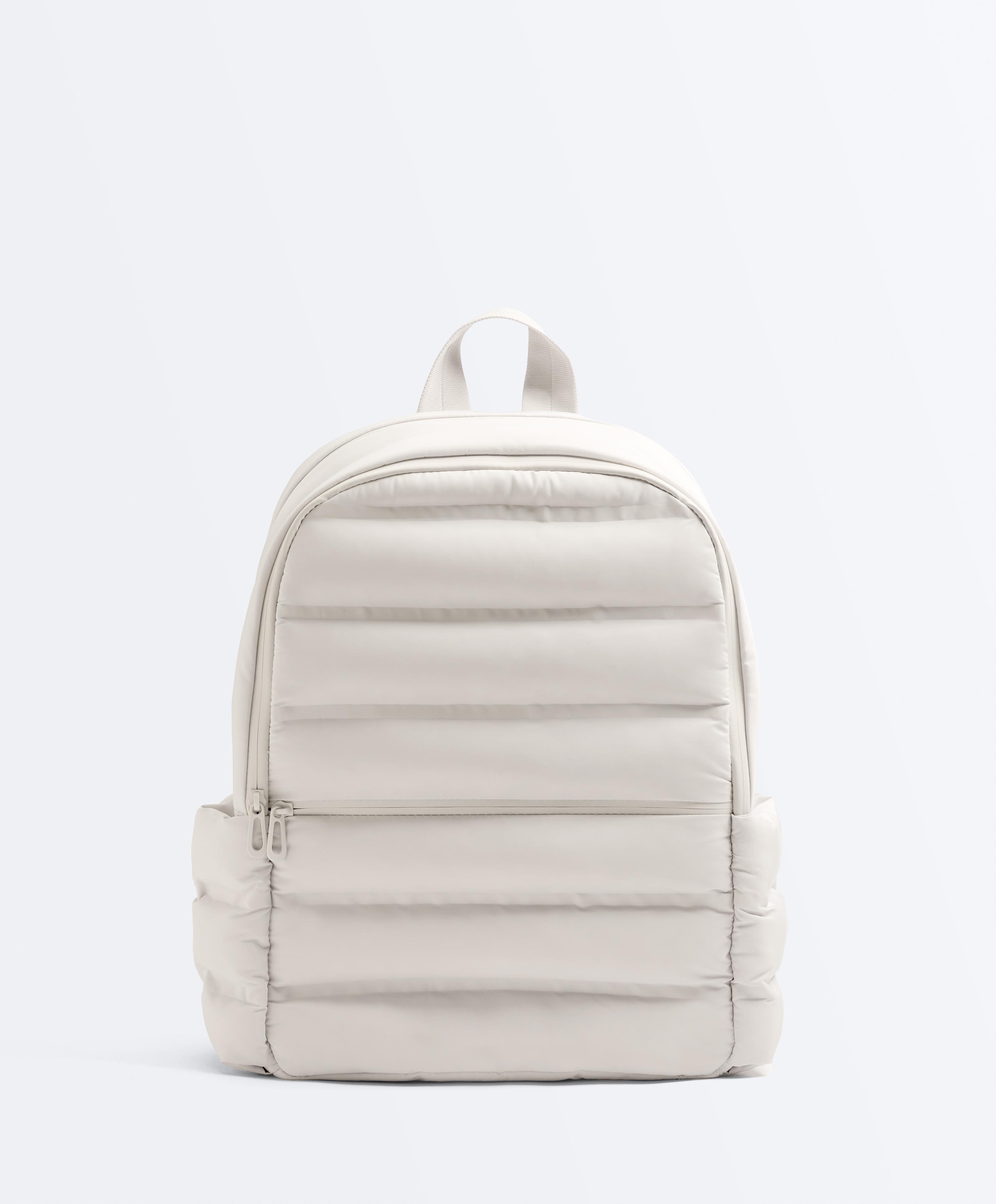 Padded backpack — ECRU