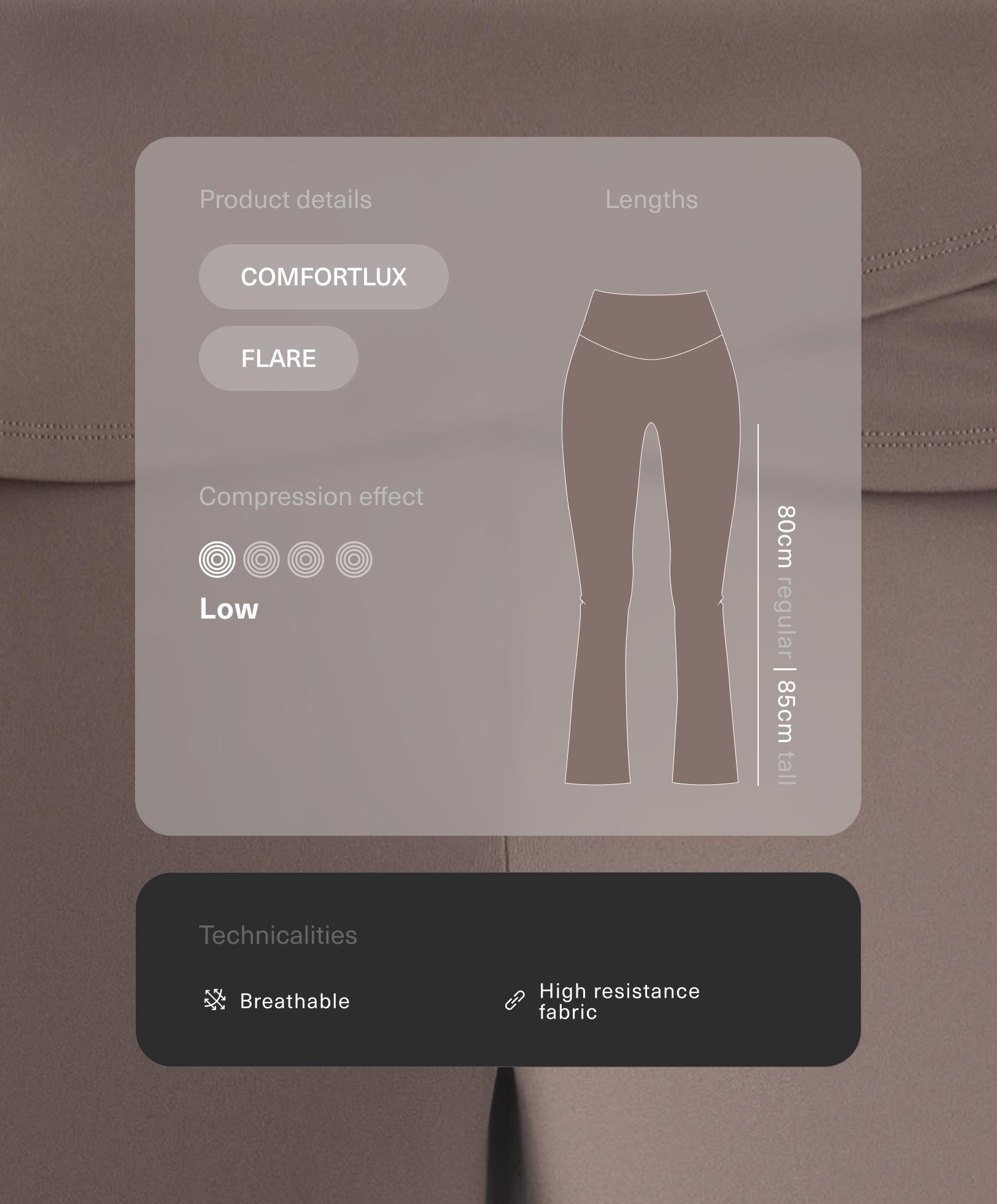 Pantalón Flare high rise Comfortlux cintura drapeada Pantalón Flare high rise Comfortlux cintura drapeada