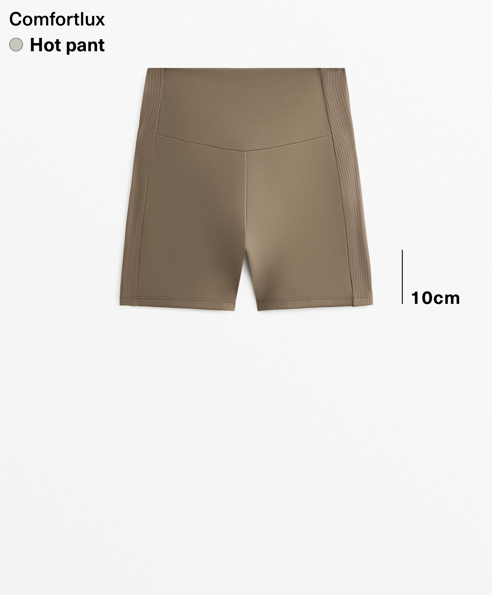 Comfortlux high rise 10cm rib hot pants