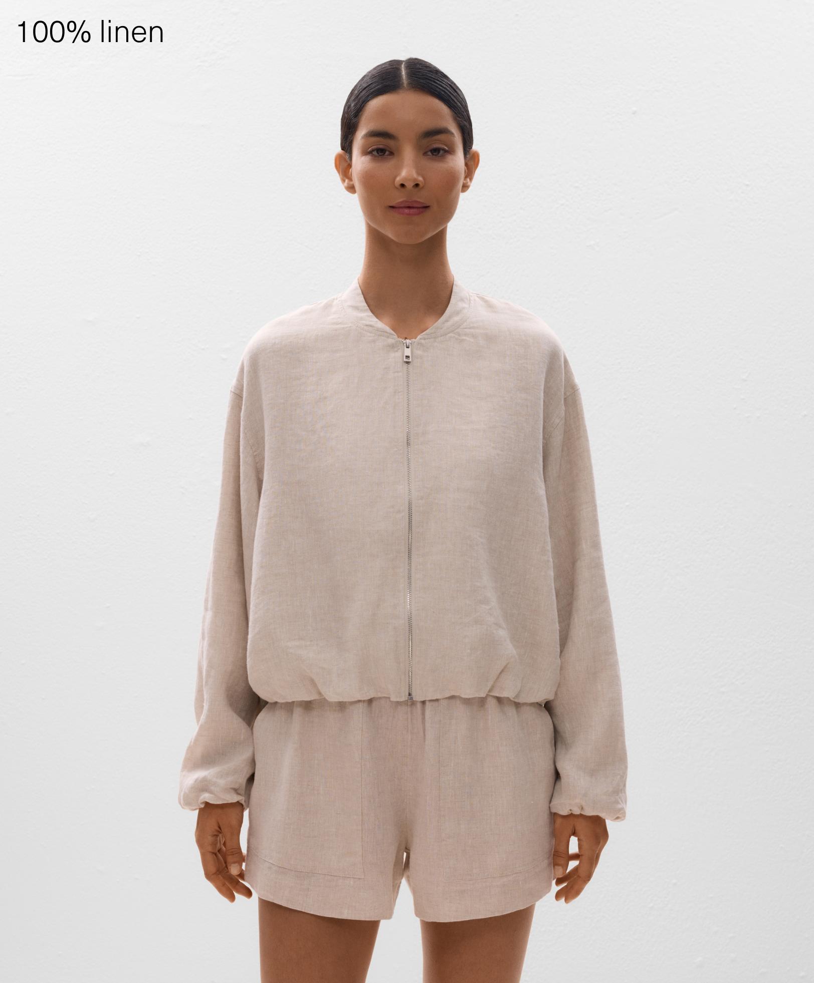 100% linen bomber jacket - Sale