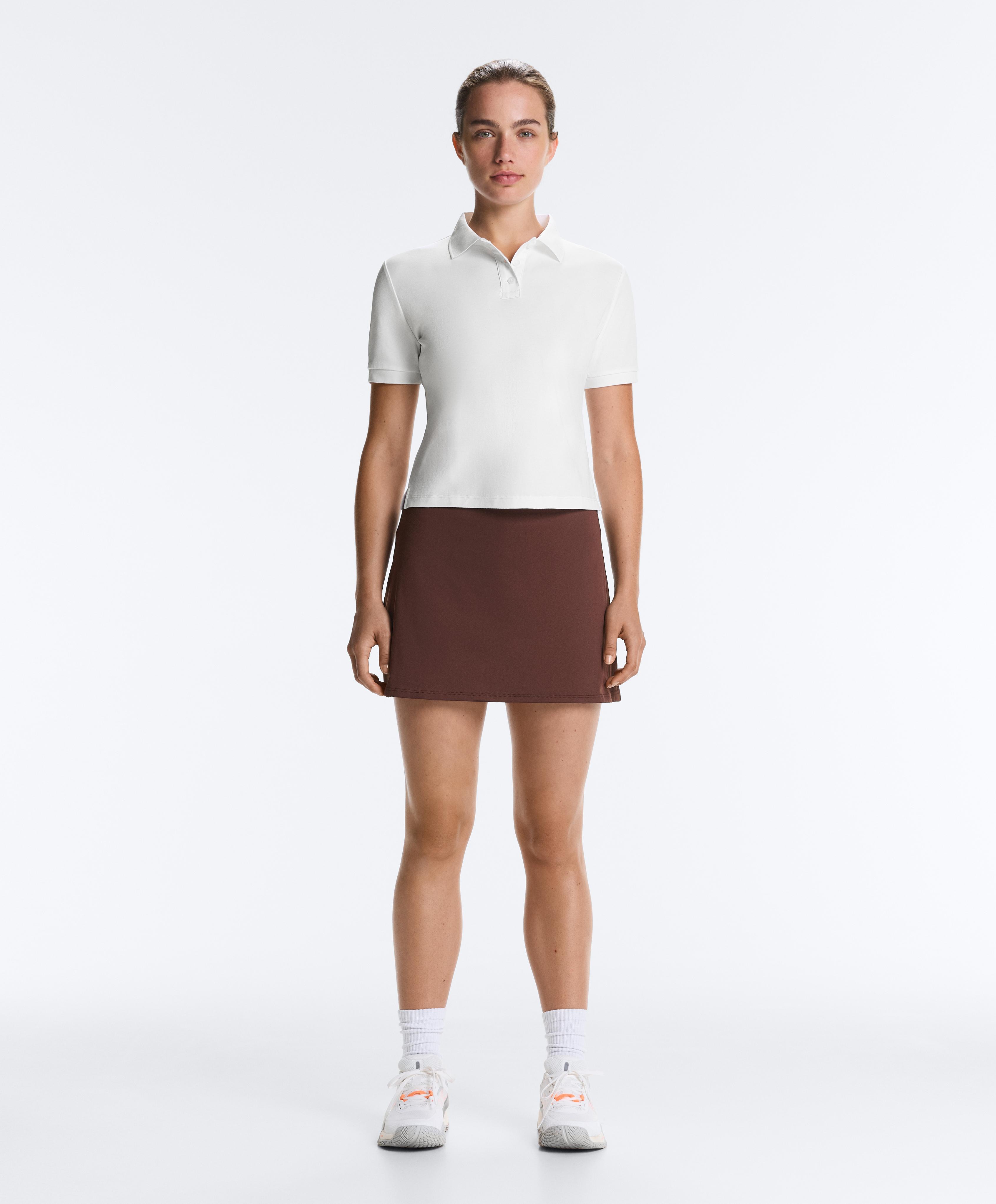 High-rise Comfortlux mini skirt — CHOCOLATE