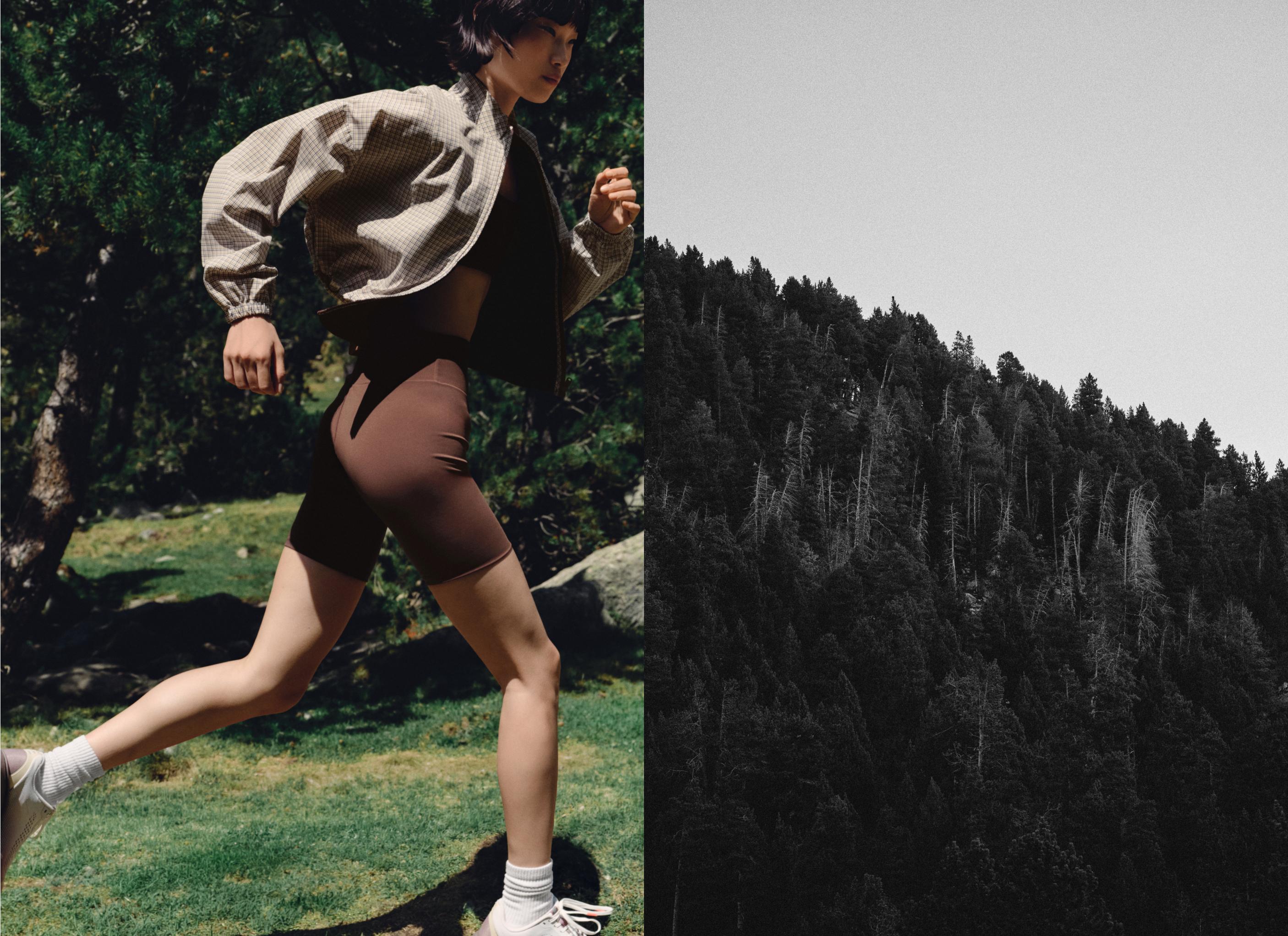 Check print double-layer technical jacket — COCOA