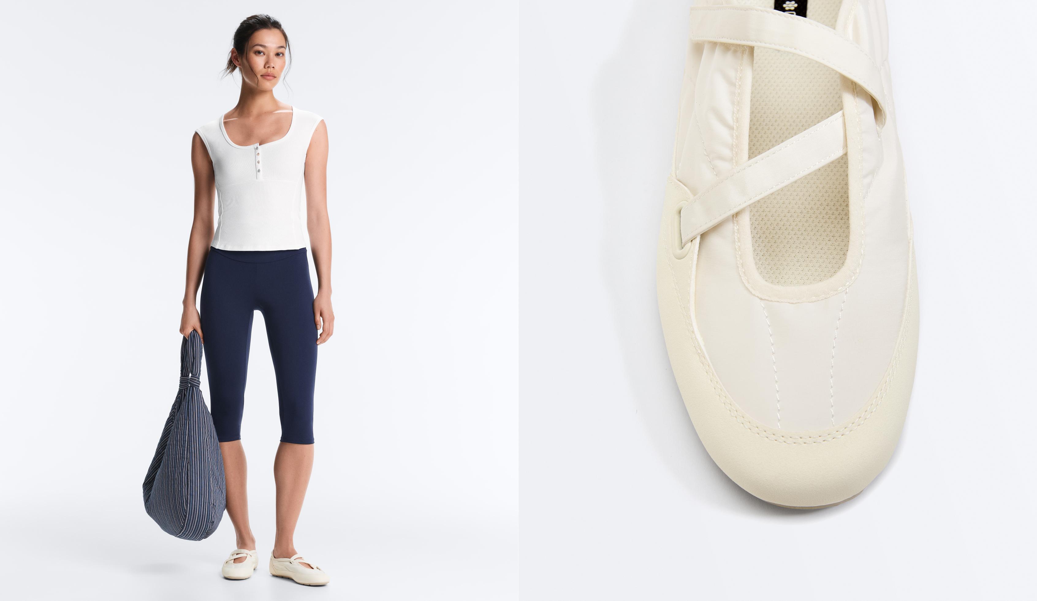 Nylon sport ballet flat