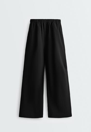 Adjustable technical wide-leg trousers — BLACK 5
