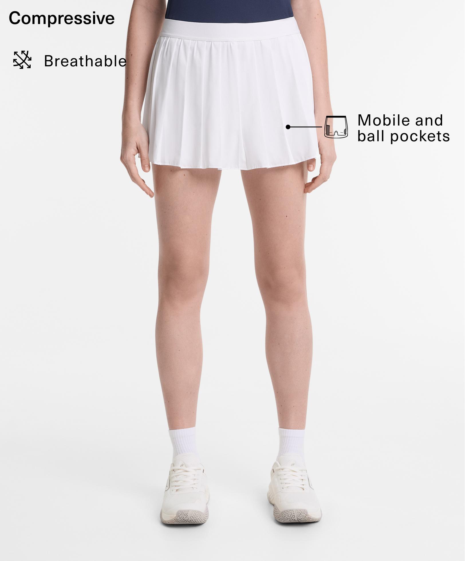 Pleated compressive skirt