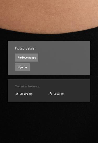 5 laser-cut invisible polyamide blend hipster briefs — BLACK 2