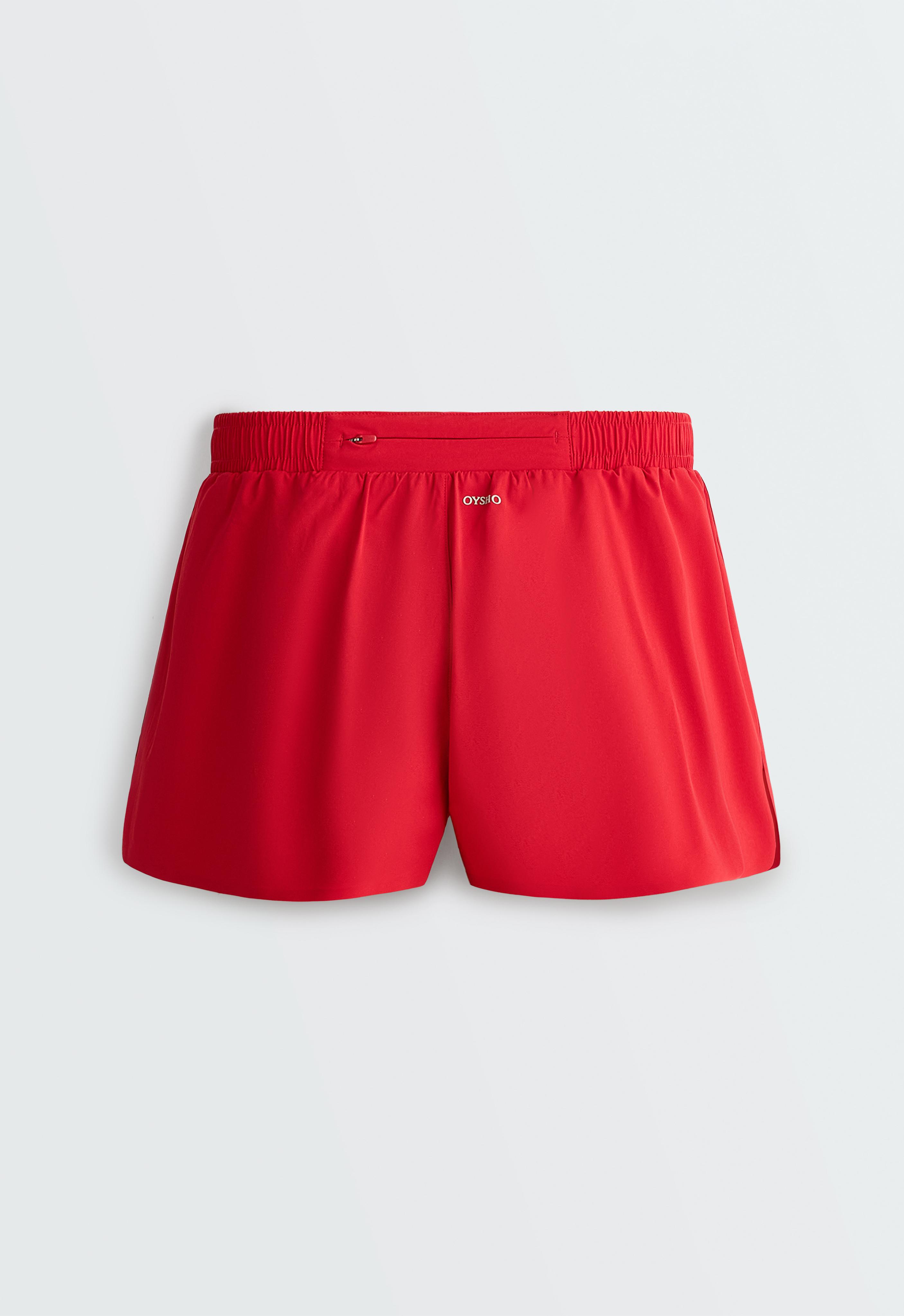 6cm low-rise technical shorts — STRONG RED