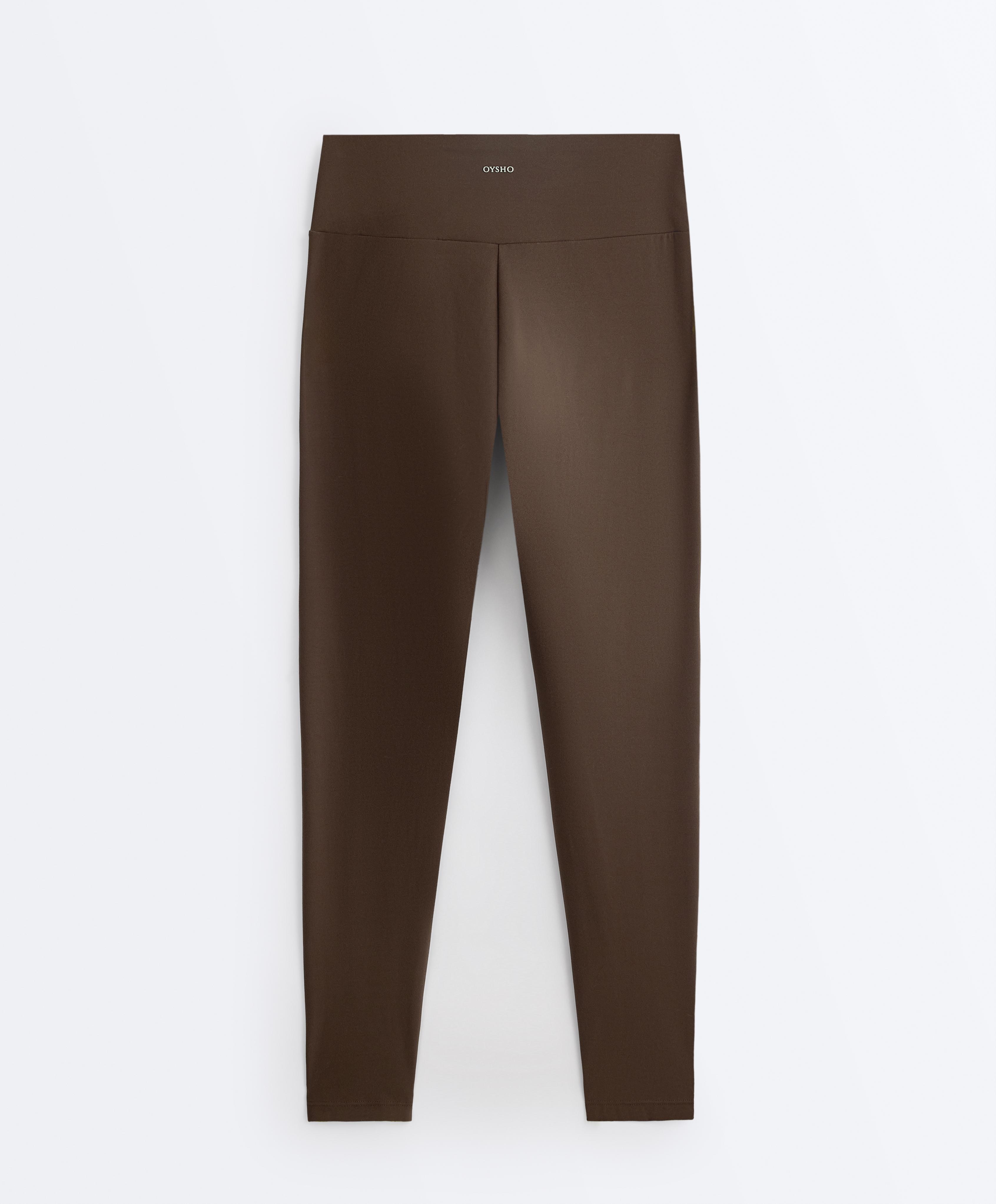 Comfortlux high-waisted ankle-length leggings — DARK BROWN