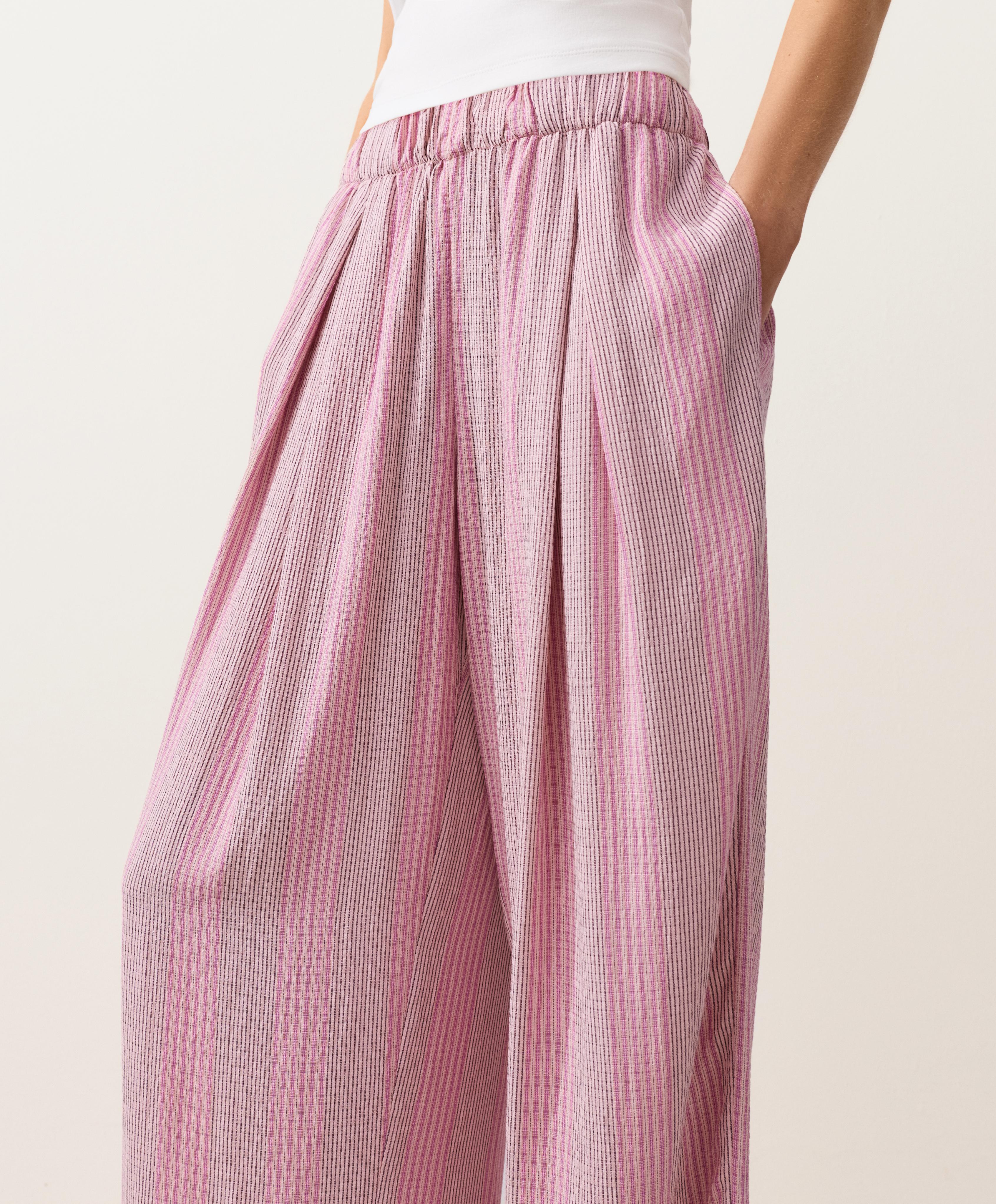 Pantalón recto rayas