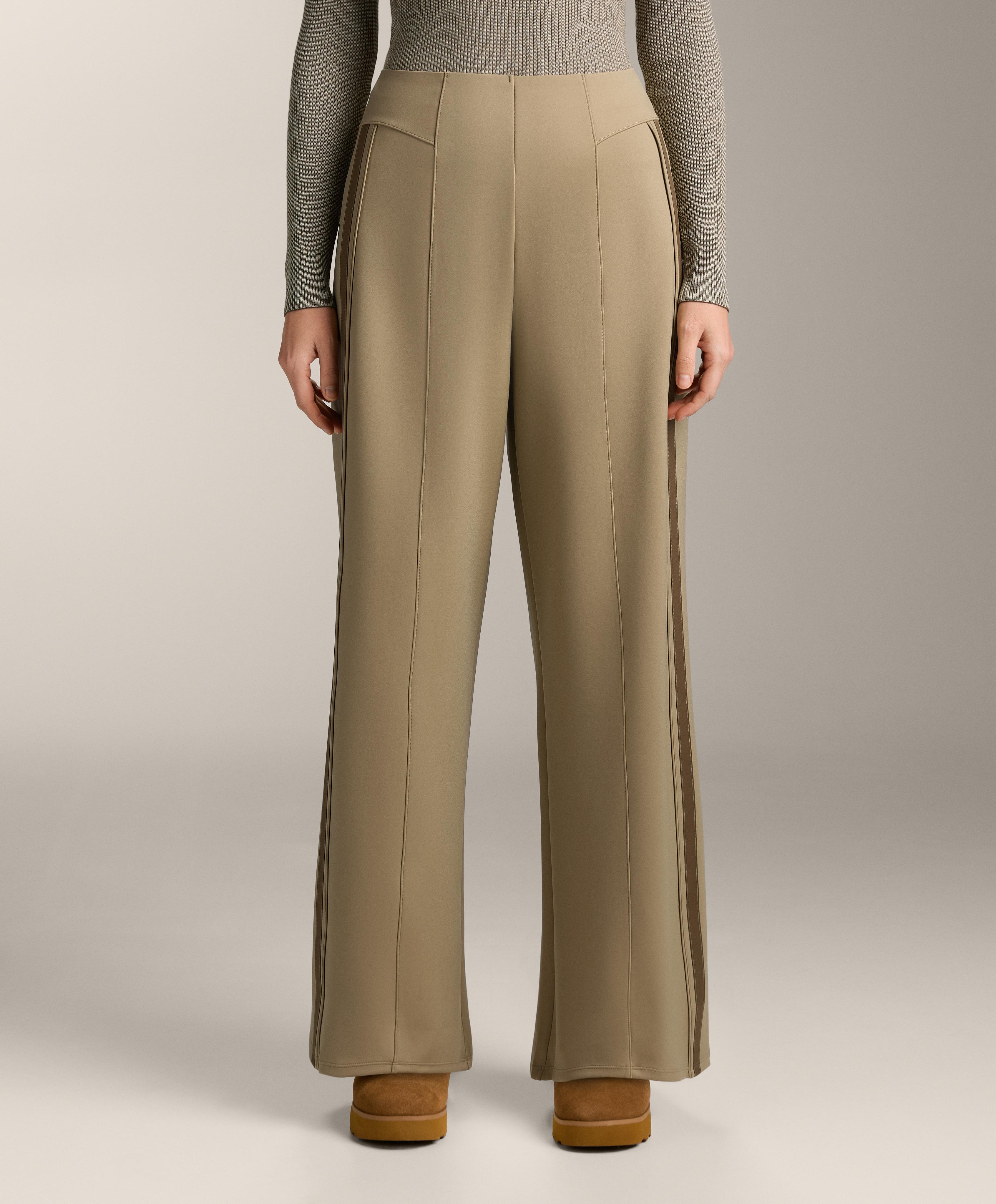 Pantalón recto high rise efecto neopreno piping Pantalón recto high rise efecto neopreno piping