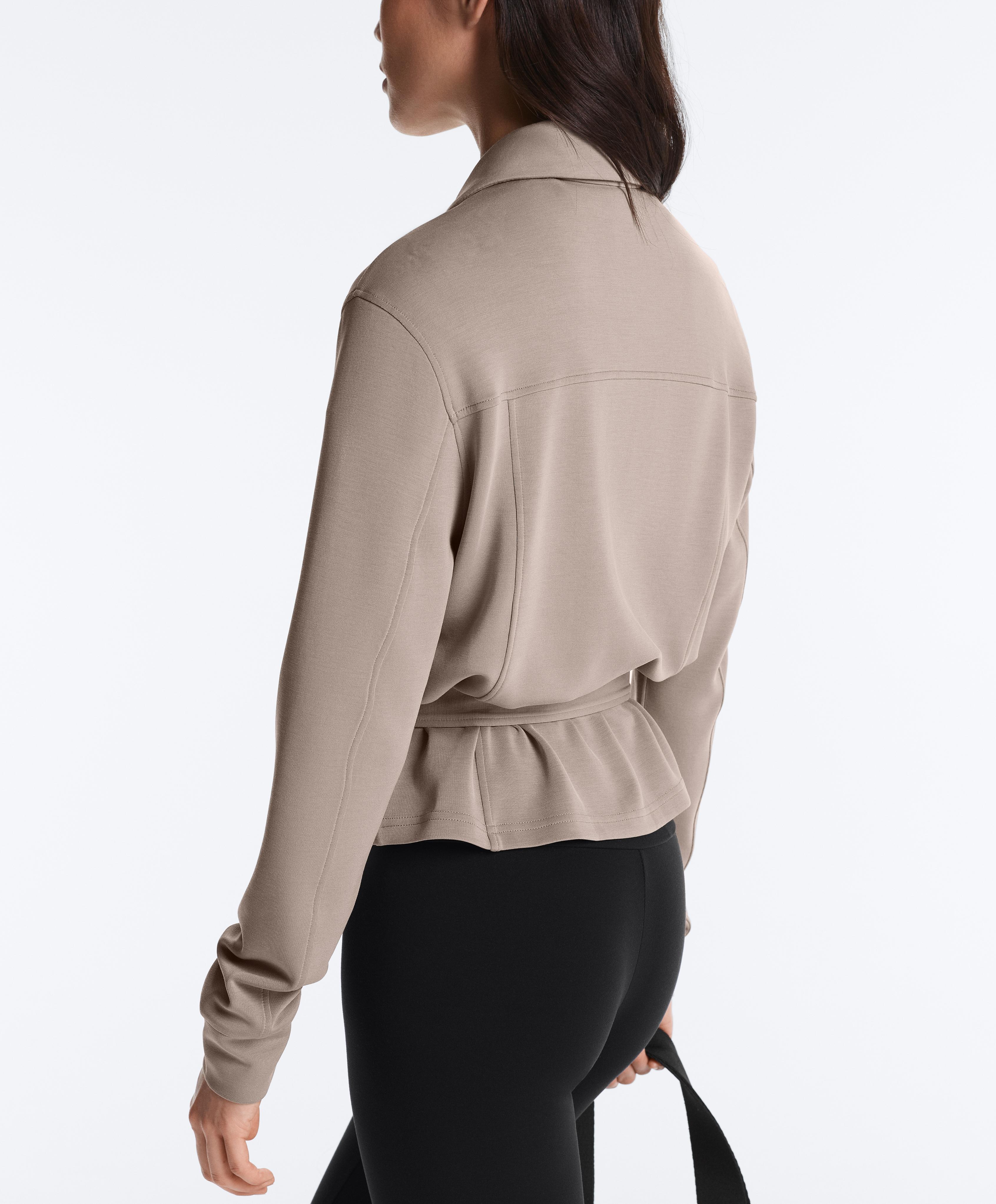 Straight jacket with belt and soft-touch modal — MID-MINK