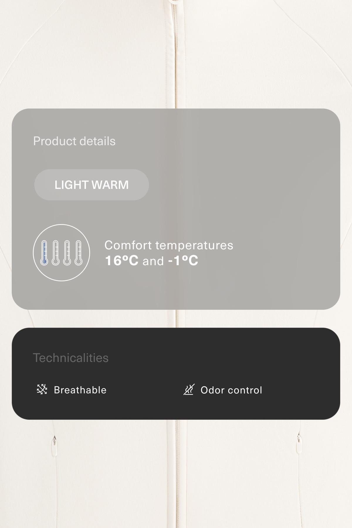 Light warm technical jacket — PALE ECRU