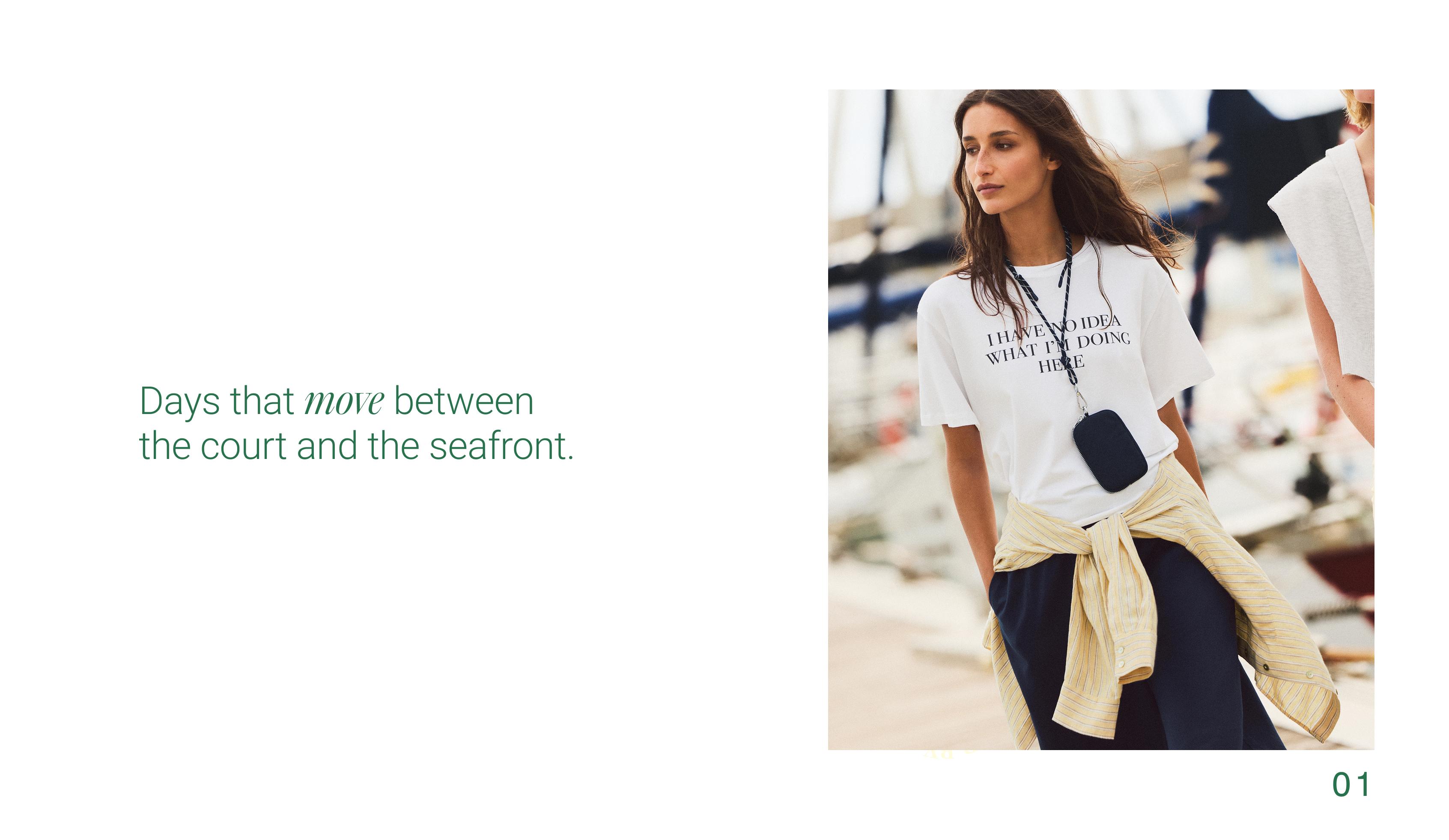 Boxy short-sleeved cotton blend T-shirt with slogan