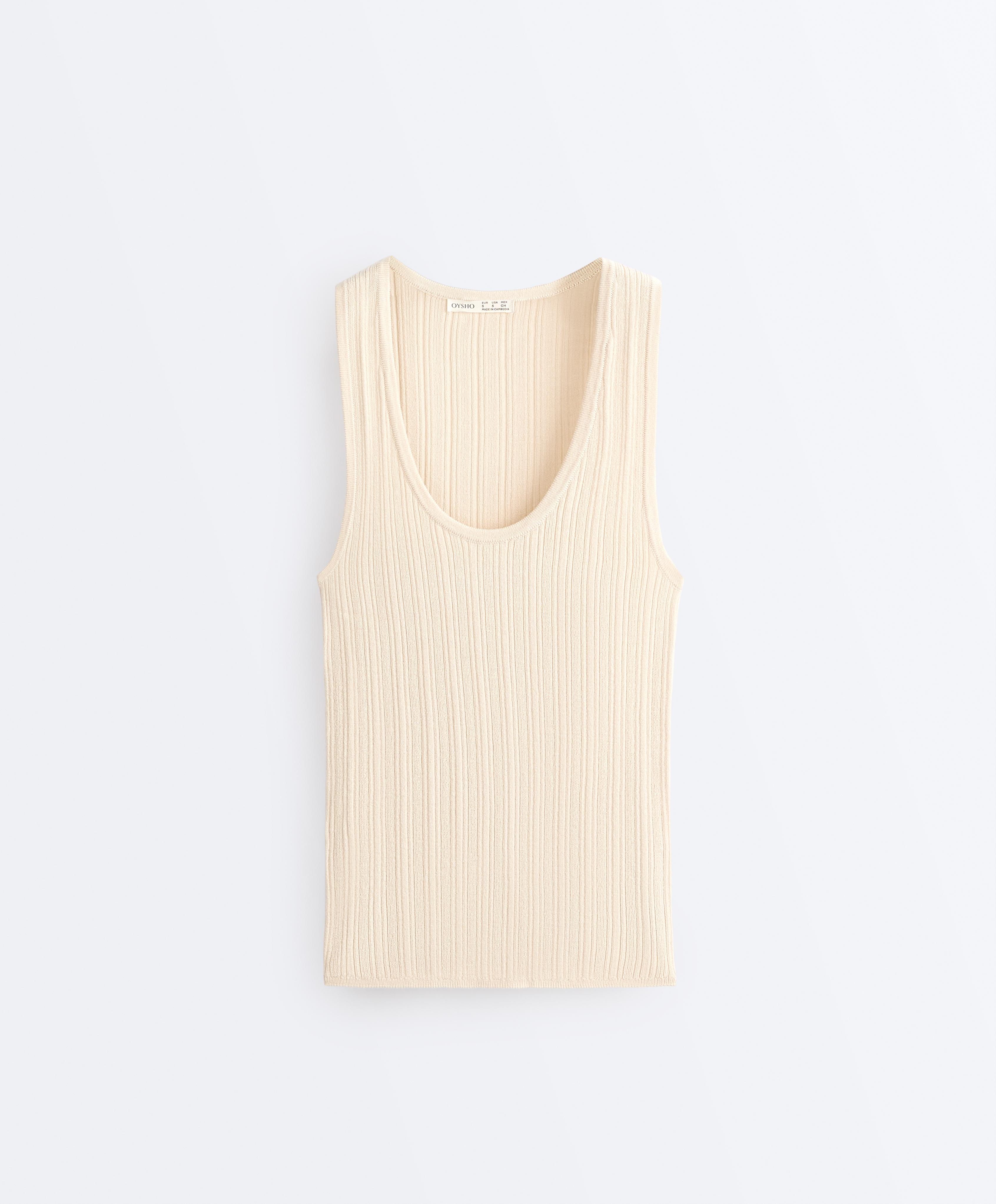 Rib knit top — PLASTER
