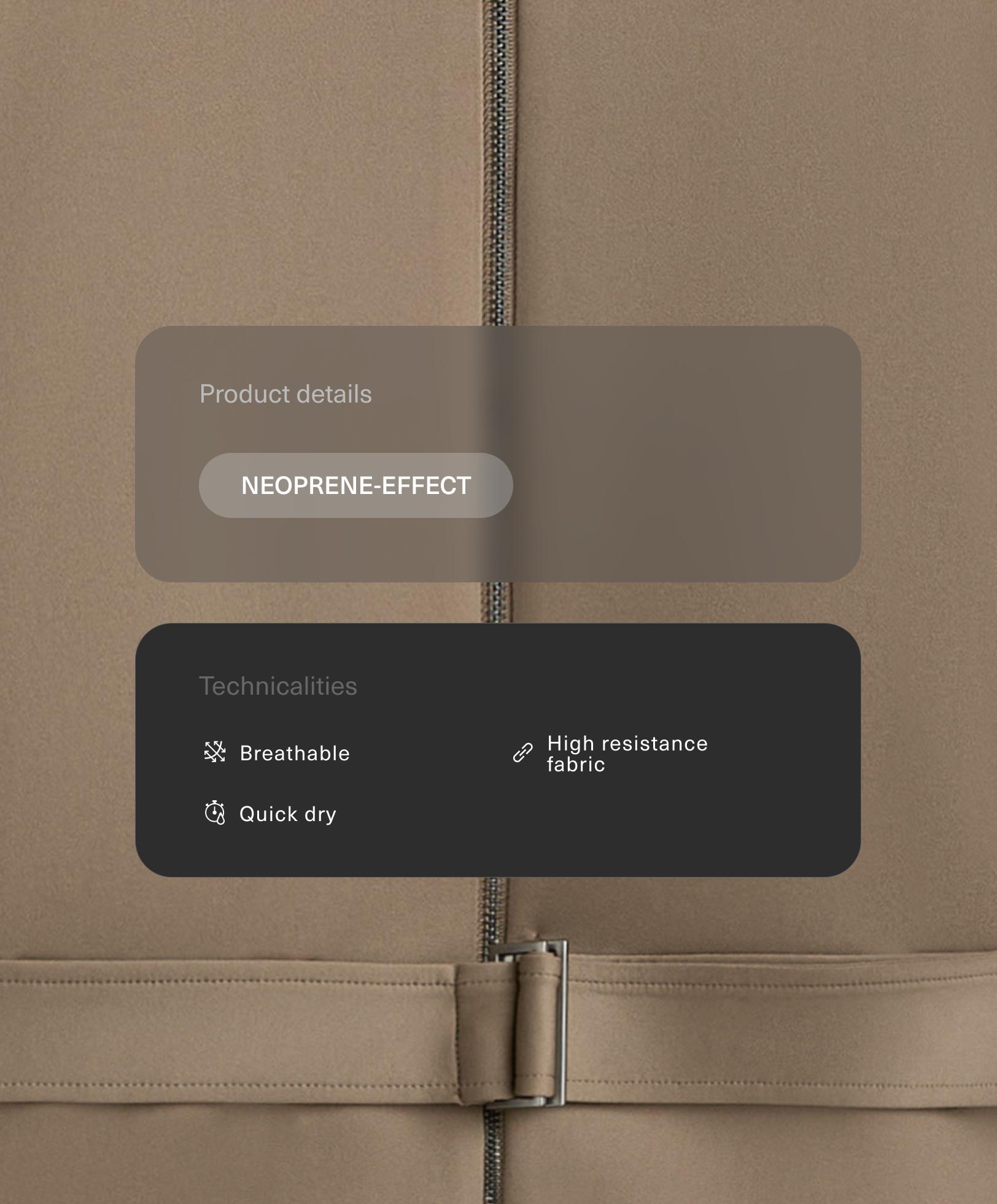 Bunda s neoprenovým efektem s páskem - Slevy Bunda s neoprenovým efektem s páskem - Slevy