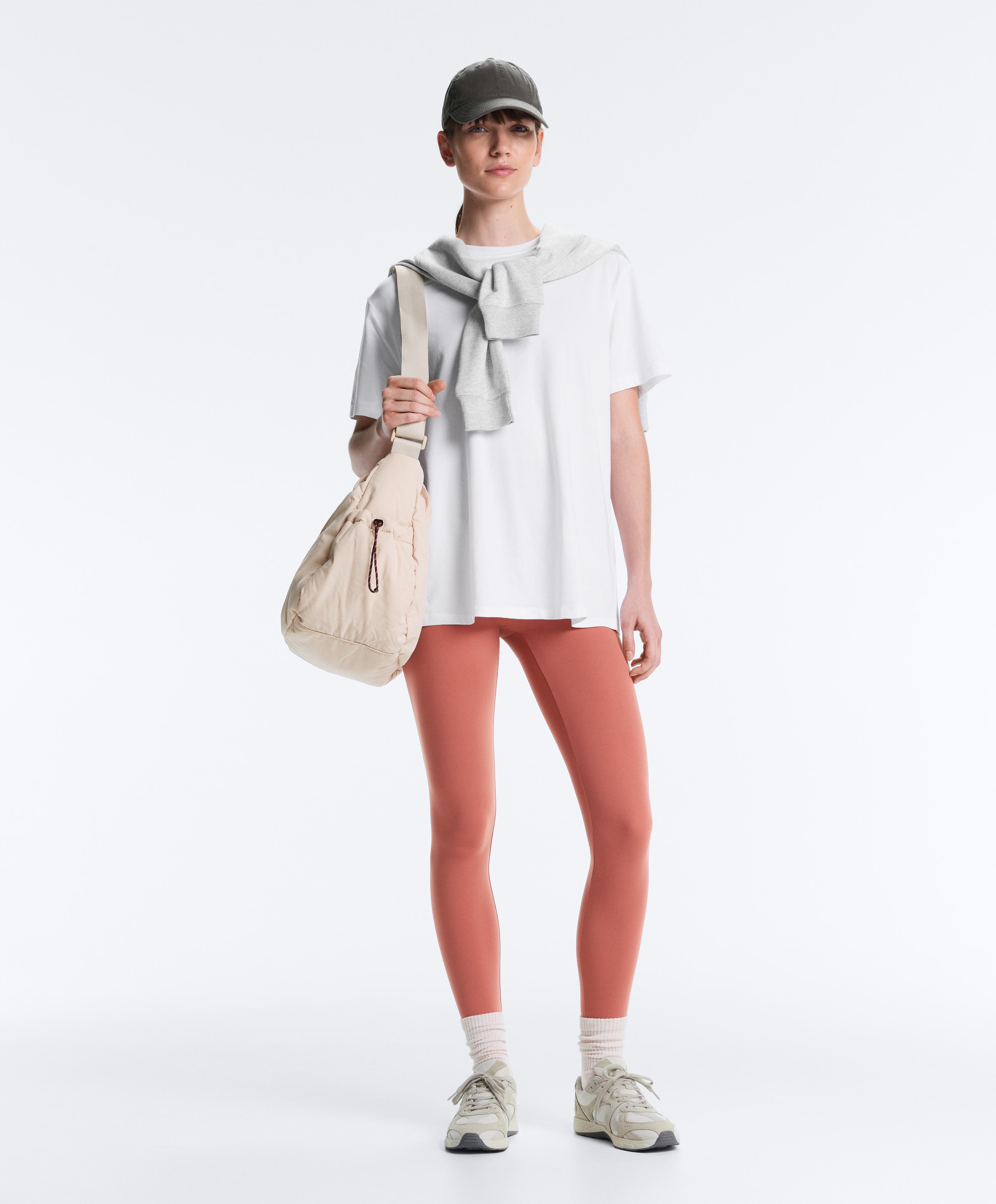 Comfortlux high-waisted ankle-length leggings — ROSETTE BLUSH