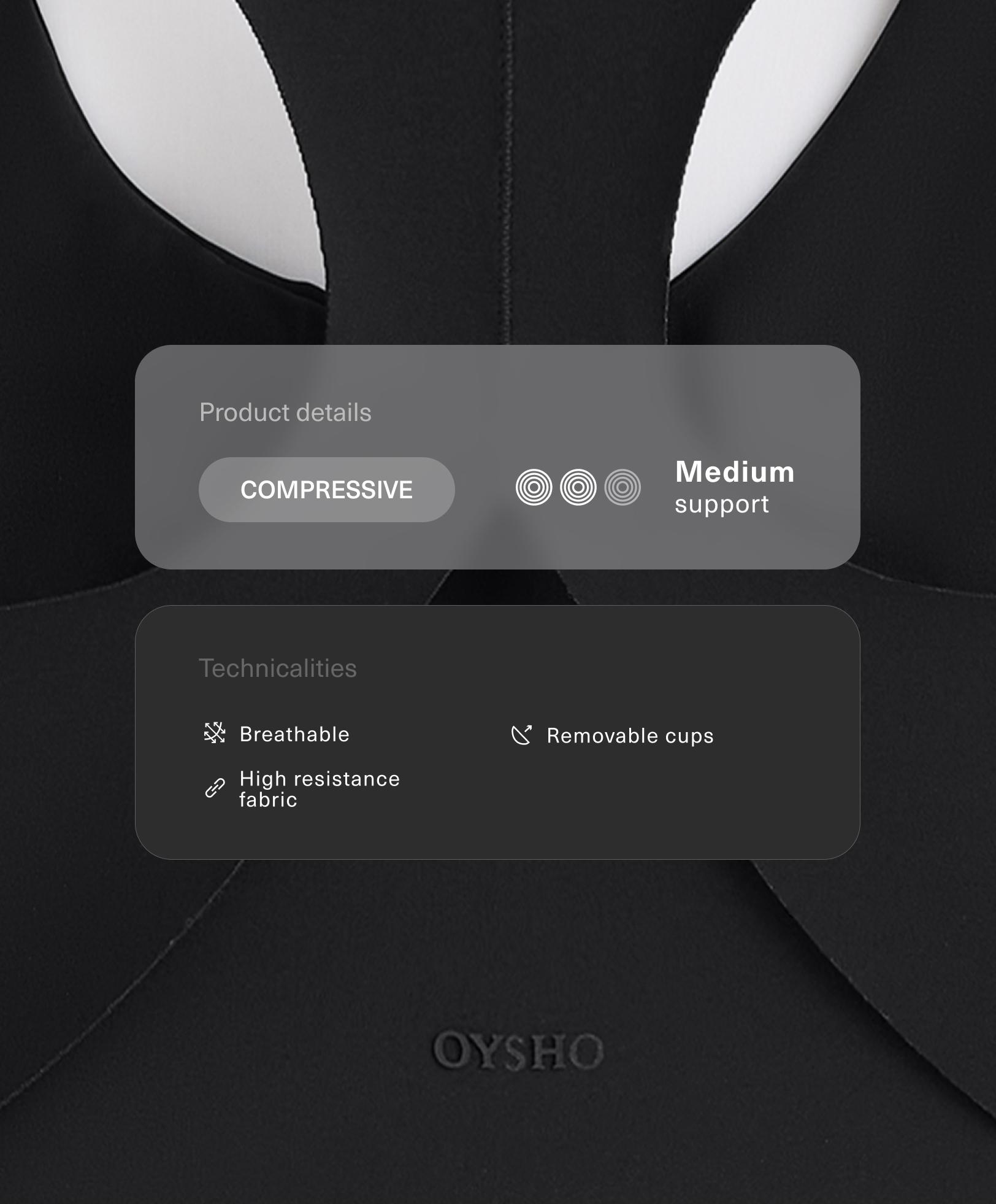 Compressive сутиен спортен със средна поддръжка и чашки Compressive сутиен спортен със средна поддръжка и чашки