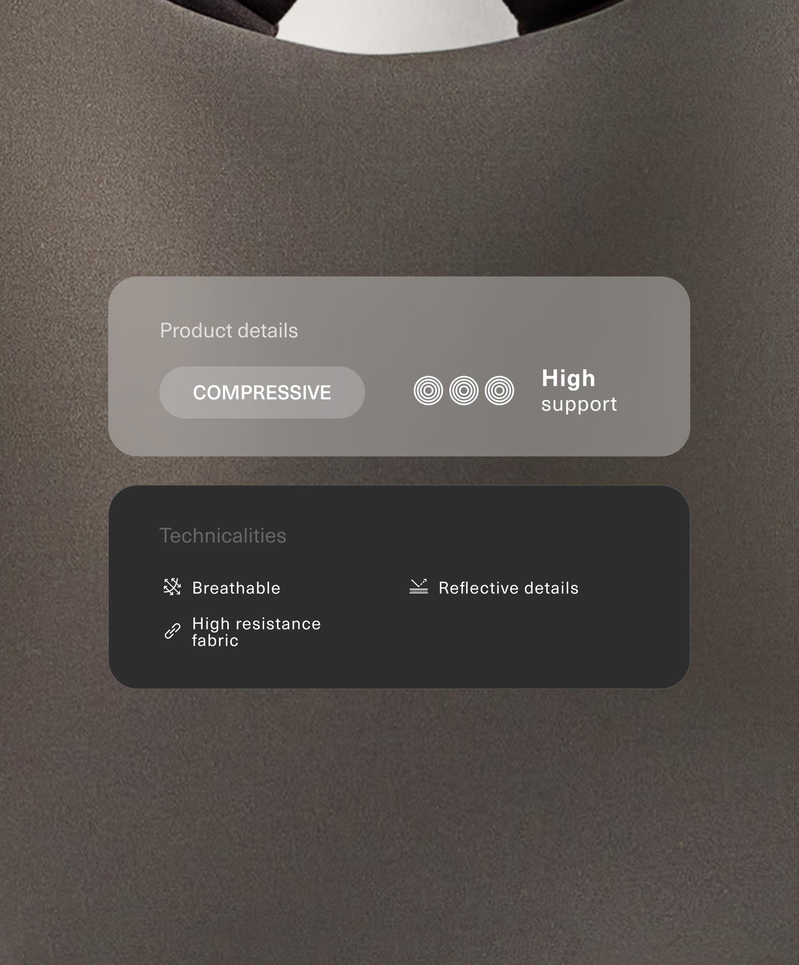 حمالة صدر رياضية Compressive عاكسة بتدعيم عالٍ