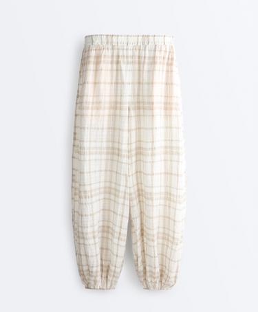 Linen and lyocell blend bloomer trousers — NOUGAT 7