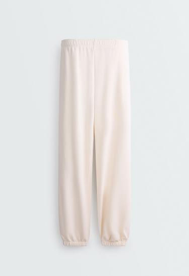 Marl fleece joggers — PALE ECRU 5