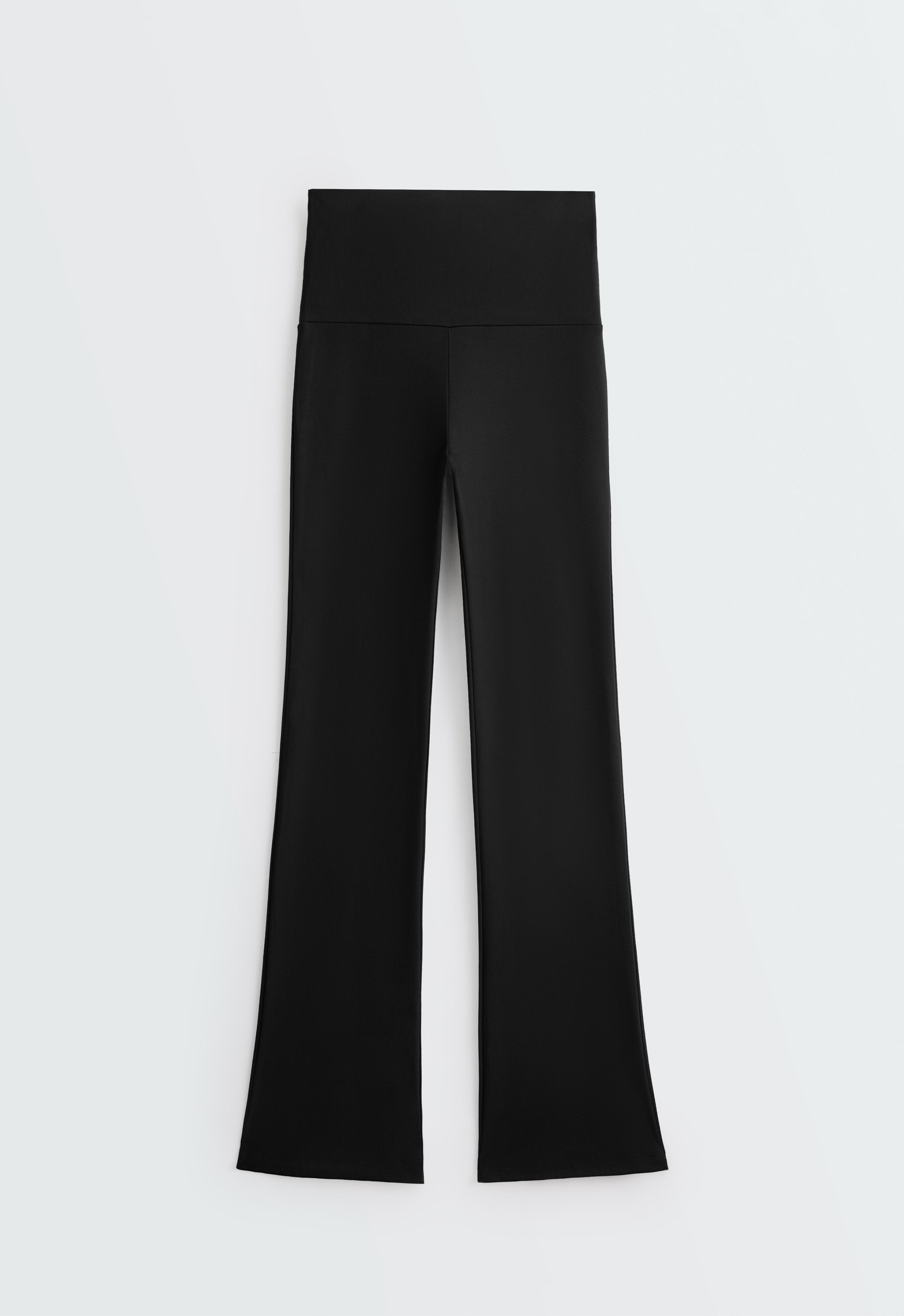 High-rise Comfortlux flare trousers — BLACK