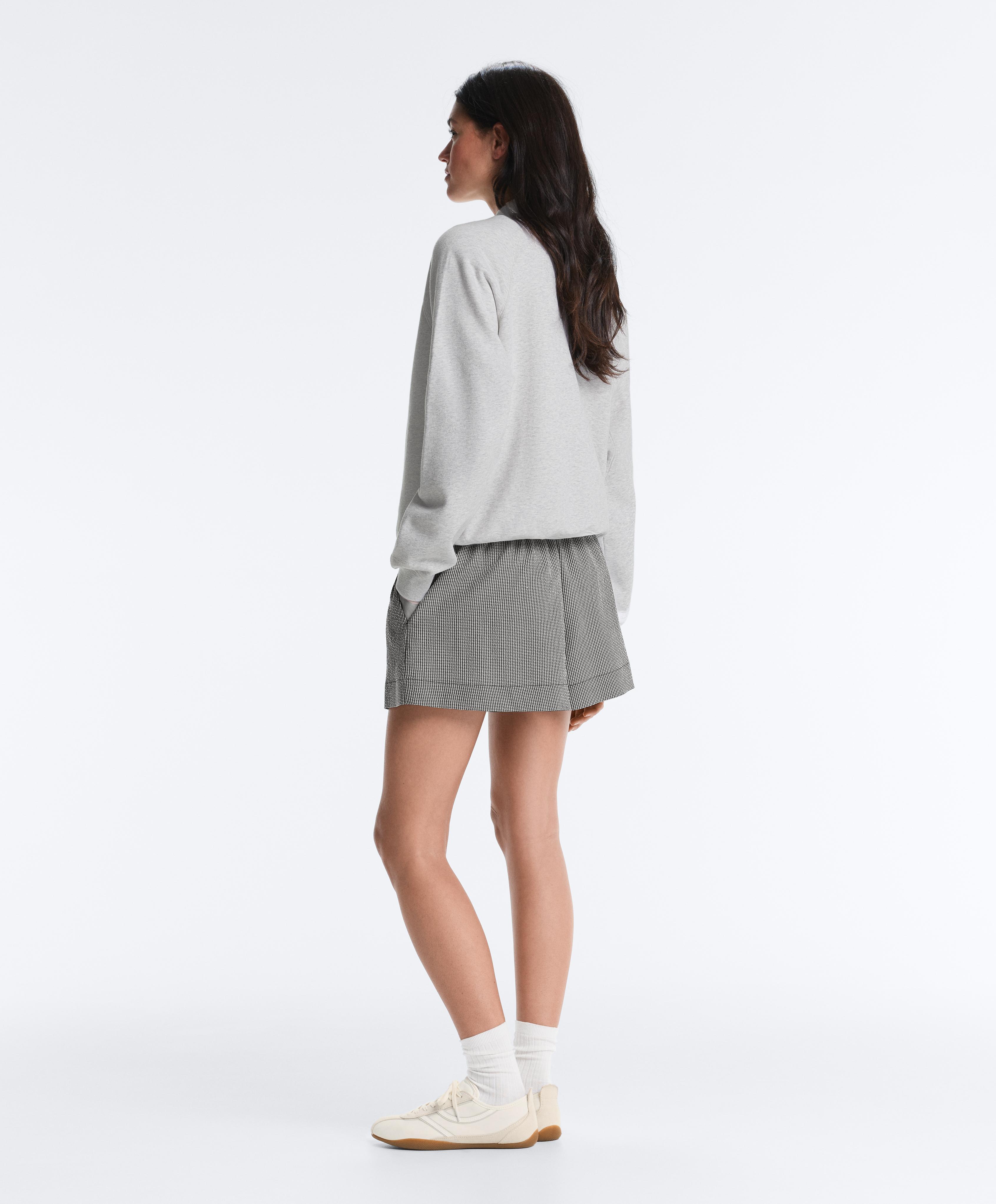 Lyocell blend gingham shorts — DUSTY BLACK