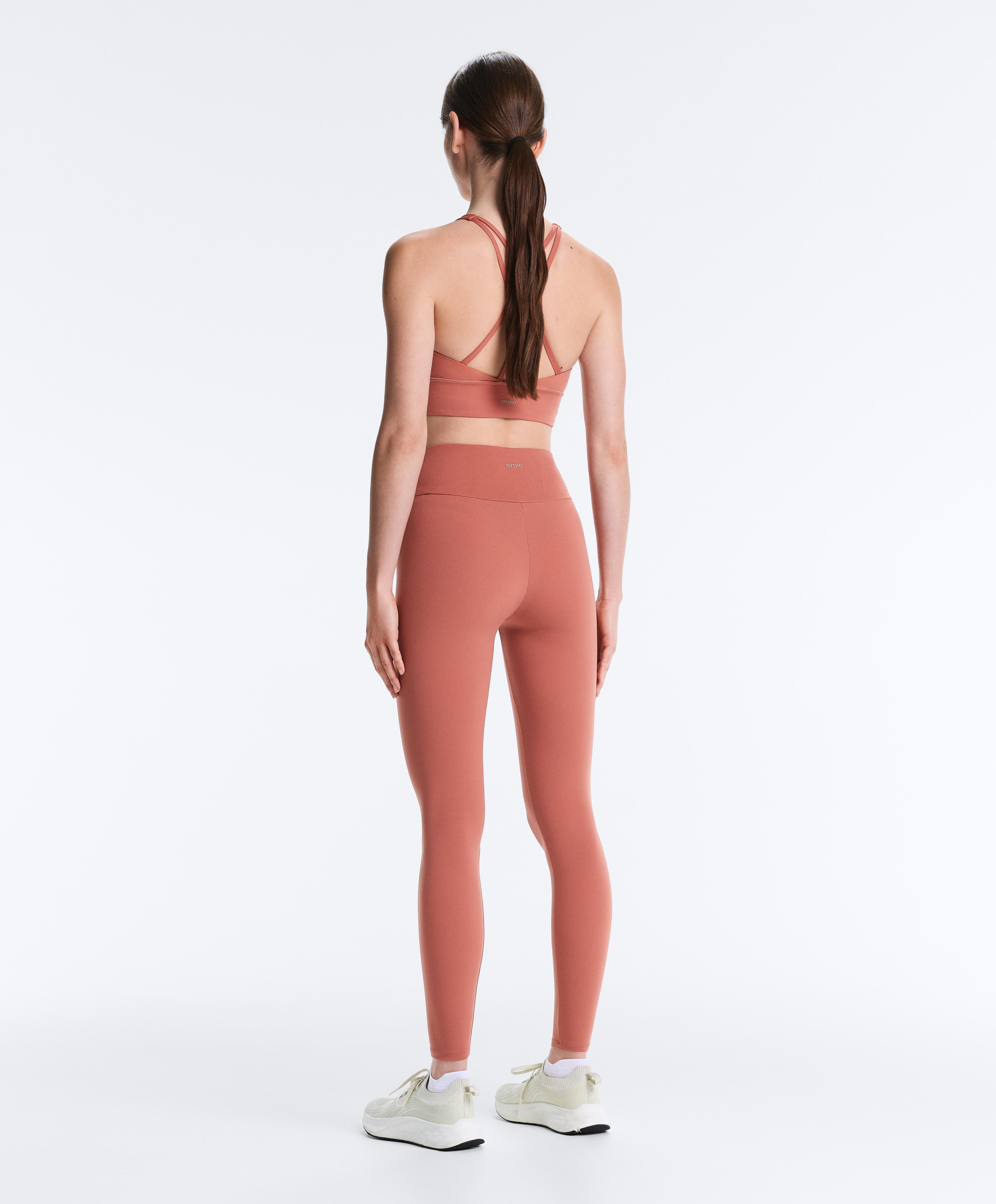 Comfortlux high-waisted ankle-length leggings — ROSETTE BLUSH