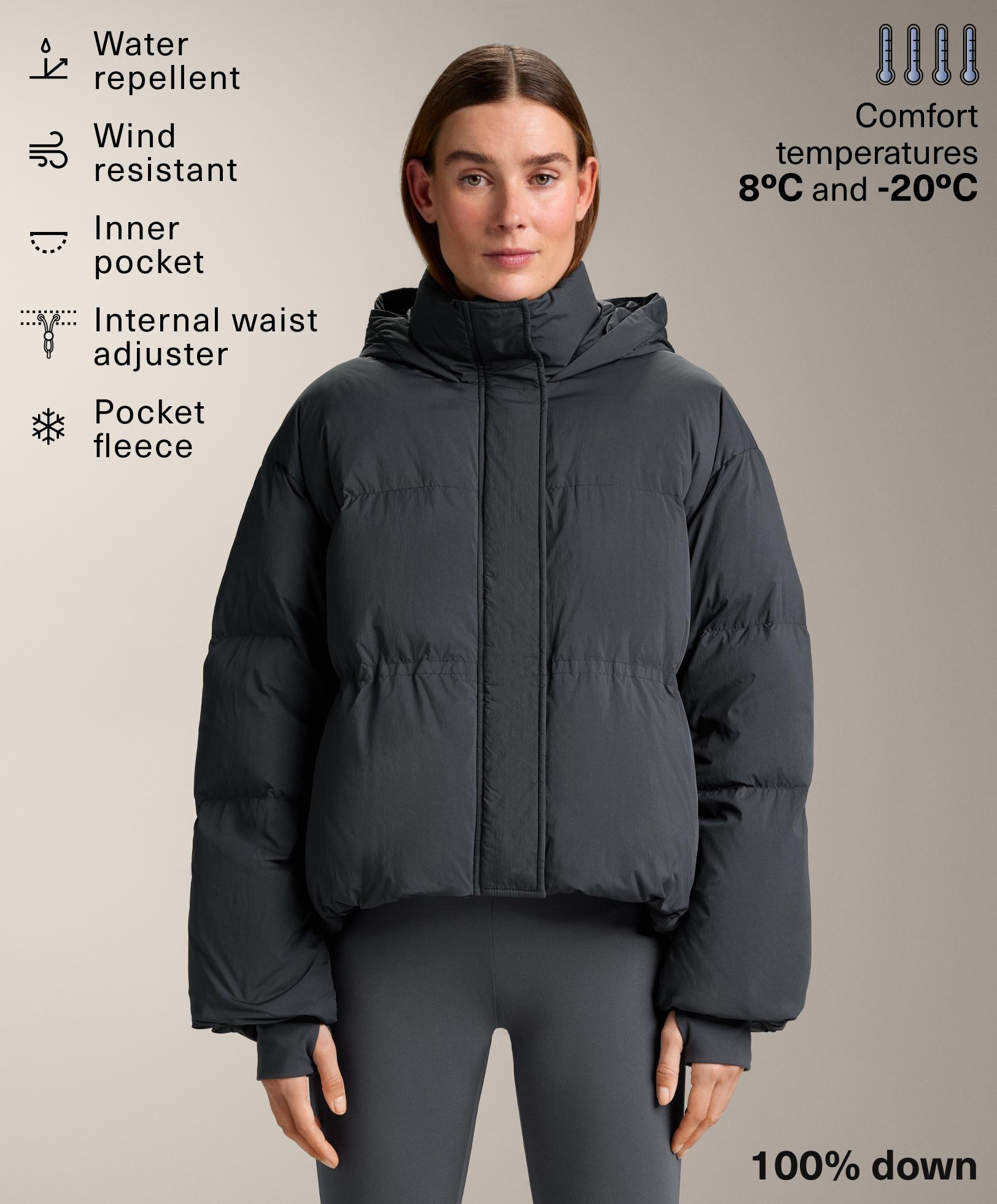 Short 100% down puffer jacket