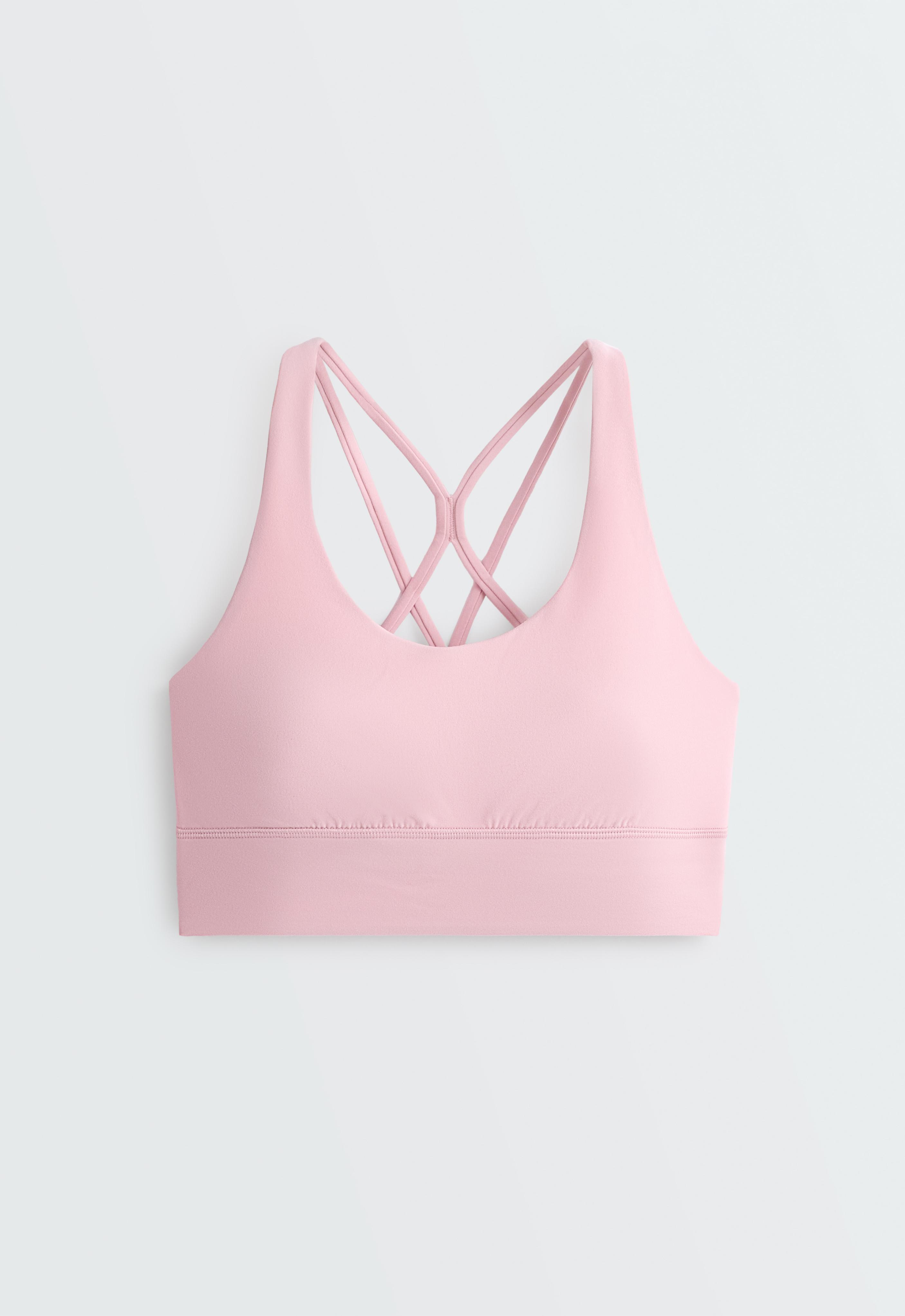 Medium-support Comfortlux sports bra with cups — PALE PINK