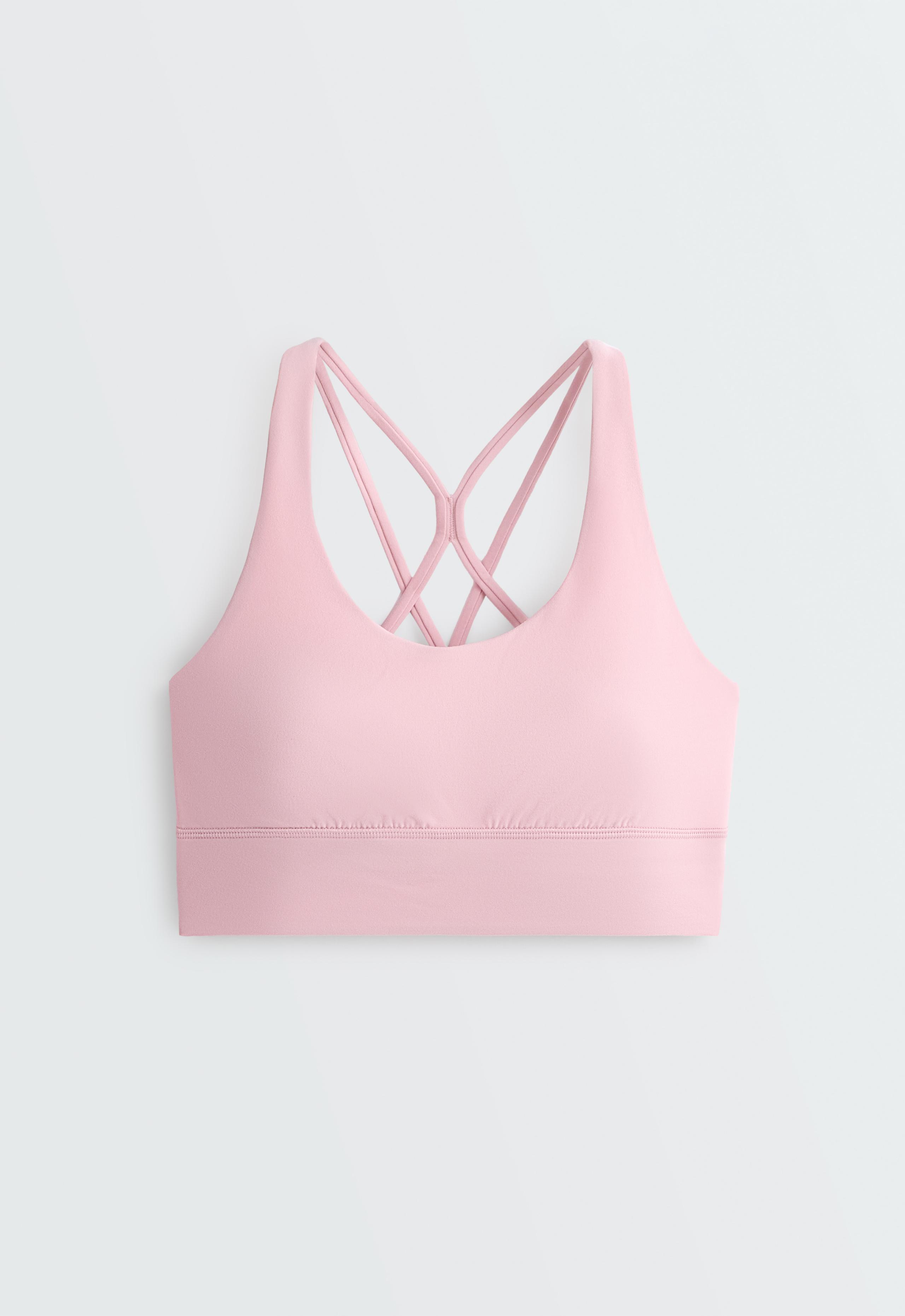 Medium support Comfortlux sports bra with cup - PALE PINK